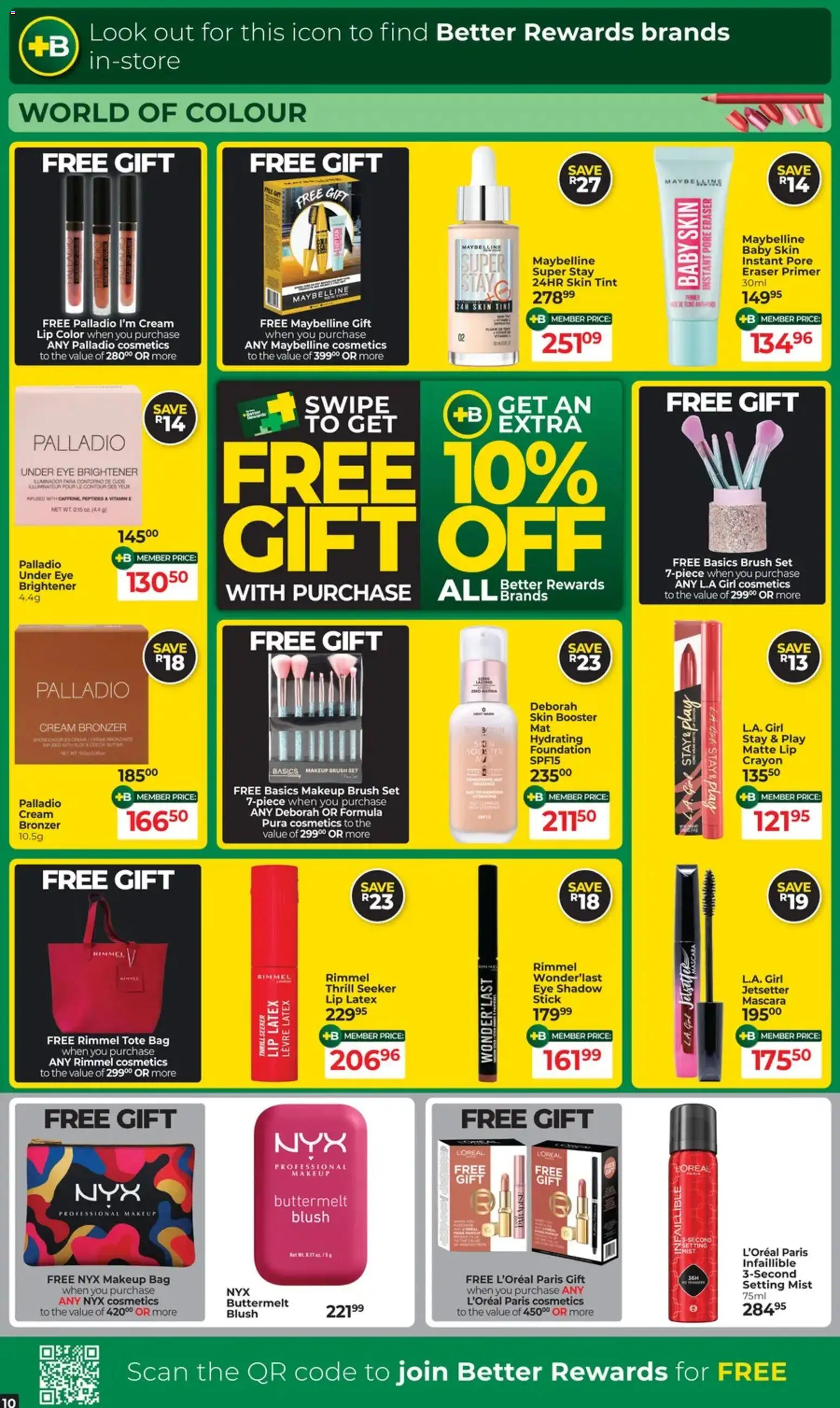 New Dis-Chem catalogue – valid from 18.11.2025 | Page: 10 | Products: Brightener, Mascara, Eye shadow, Cream