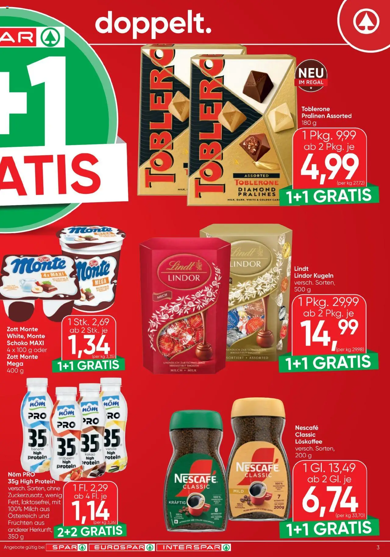 Spar Flugblatt gültig ab 11.09.2025 | Seite: 3 | Produkte: Regal, Milch