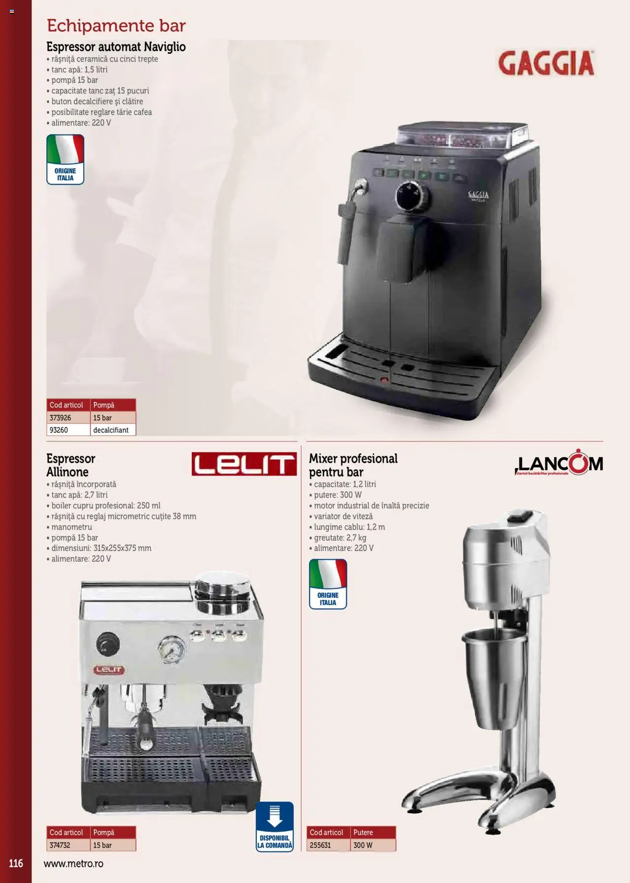 Noul catalog Metro – valabil de la 17.09.2025 | Pagină: 116 | Produse: Boiler, Cablu, Mixer, Apă