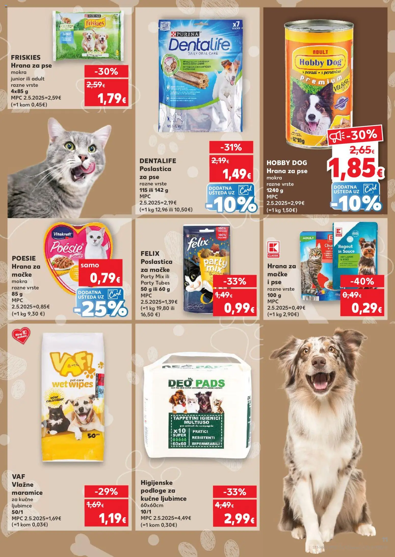 Kaufland katalog | vrijedi od 07.01.2026 | Stranica: 11 | Proizvodi: Vlažne maramice, Hrana za pse, Hrana za mačke