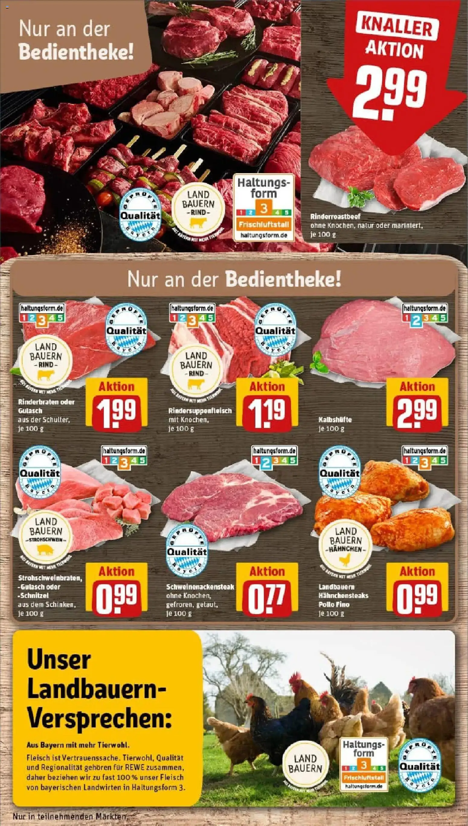 Rewe prospekt Kempten	 – gültig ab 26.01.2026 | Seite: 12 | Produkte: Rinderbraten, Hahnchen, Gulasch, Fleisch