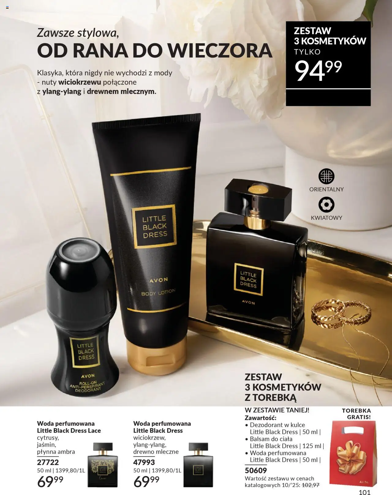 Avon Katalog 10 2025 od 01.10.2025 | Strona: 103 | Produkty: Torebka, Body, Lotion, Woda