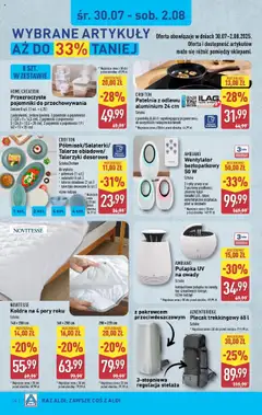 Aldi Gazetka od 28.07.2025 | Strona: 24 | Produkty: Wentylator, Talerze, Patelnia, Kołdra