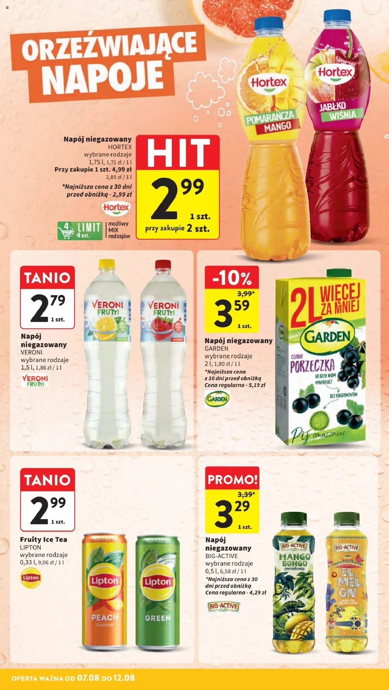 Intermarche Gazetka od 07.08.2025 | Strona: 30 | Produkty: Mango, Ice Tea, Napoje, Porzeczka