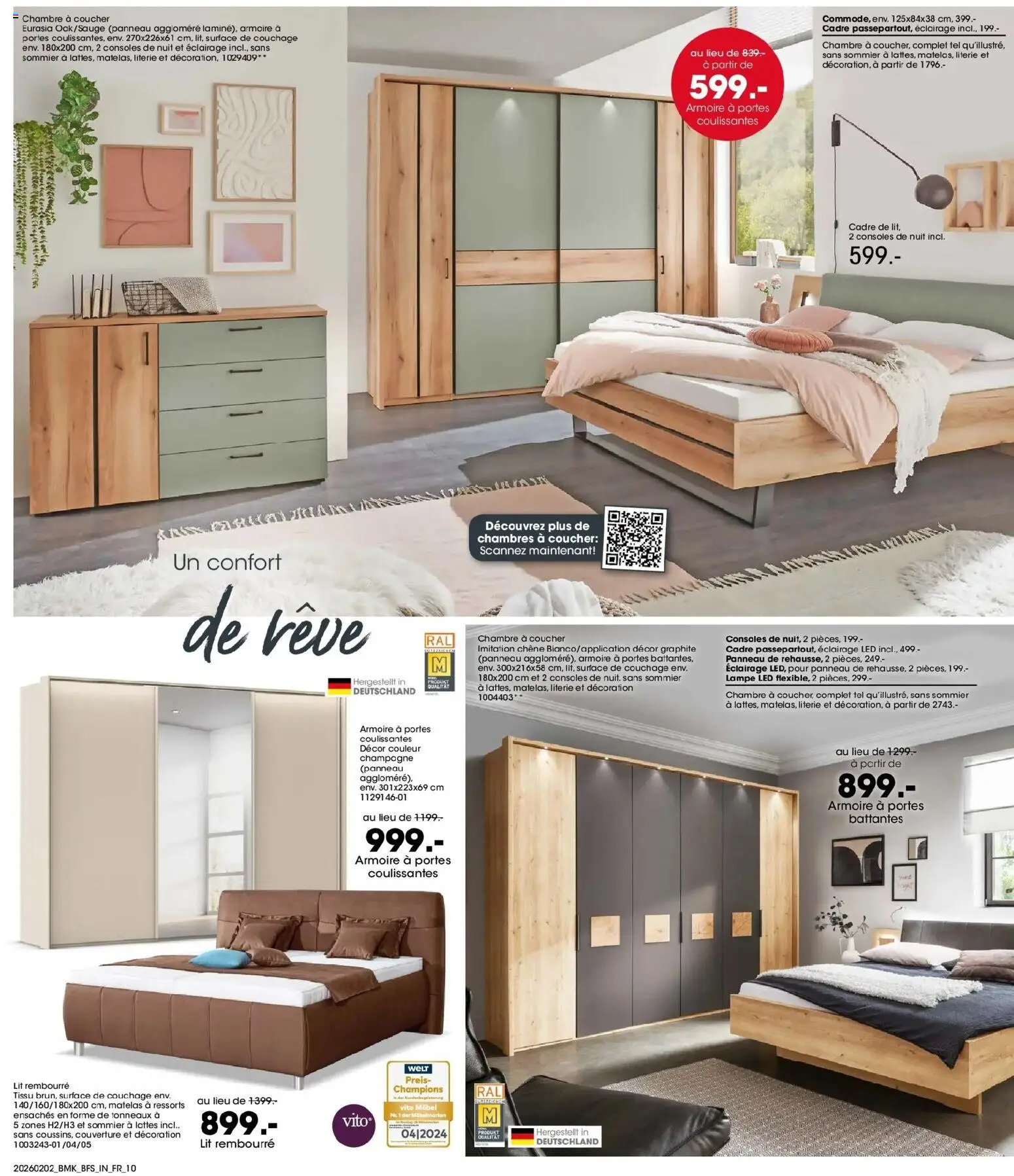 {H1} | Page: 10 | Produits: Matelas, Armoire, Portes, Cadre