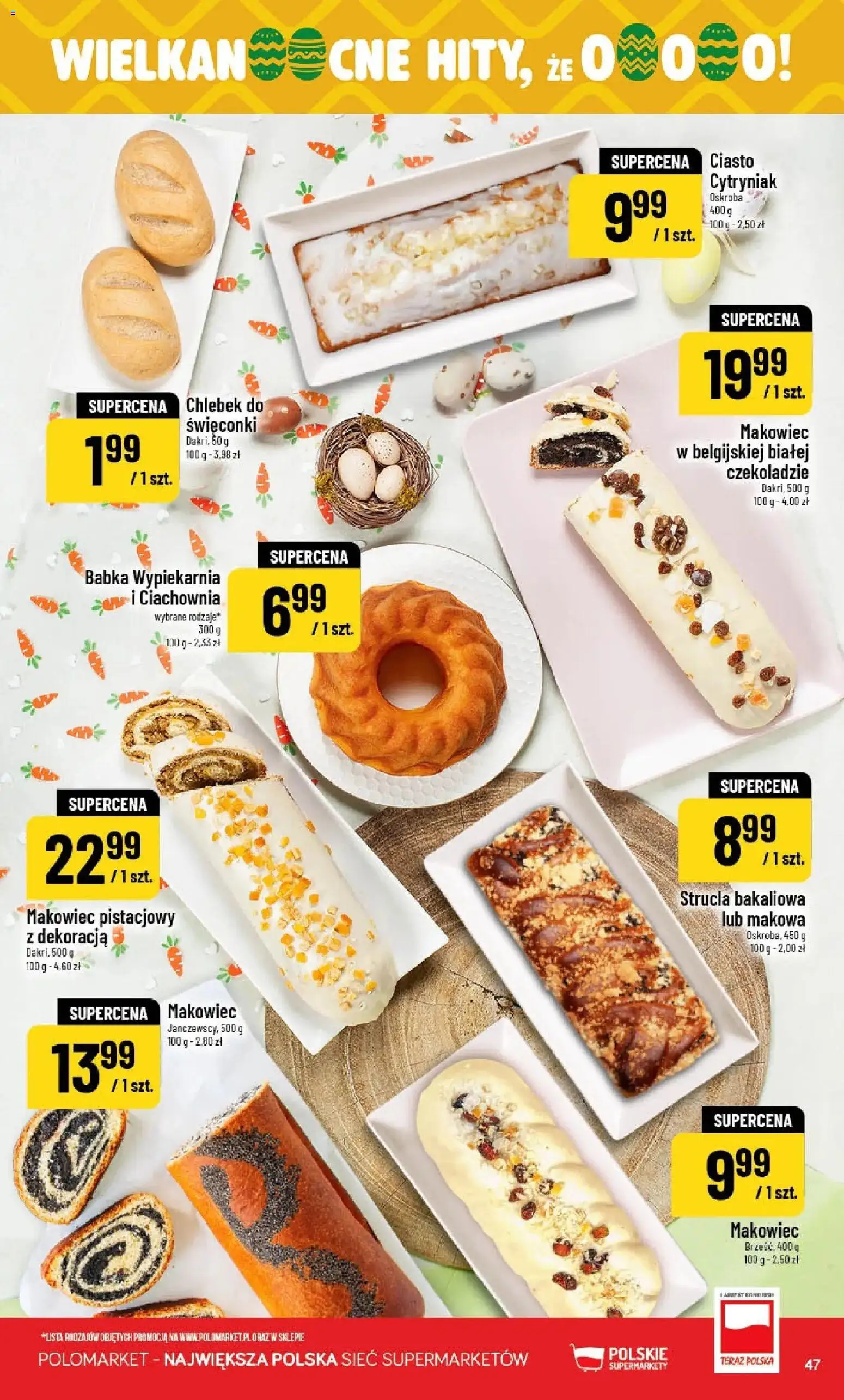 POLOmarket gazetka od 01.04.2026 | Strona: 47 | Produkty: Ciasto, Babka