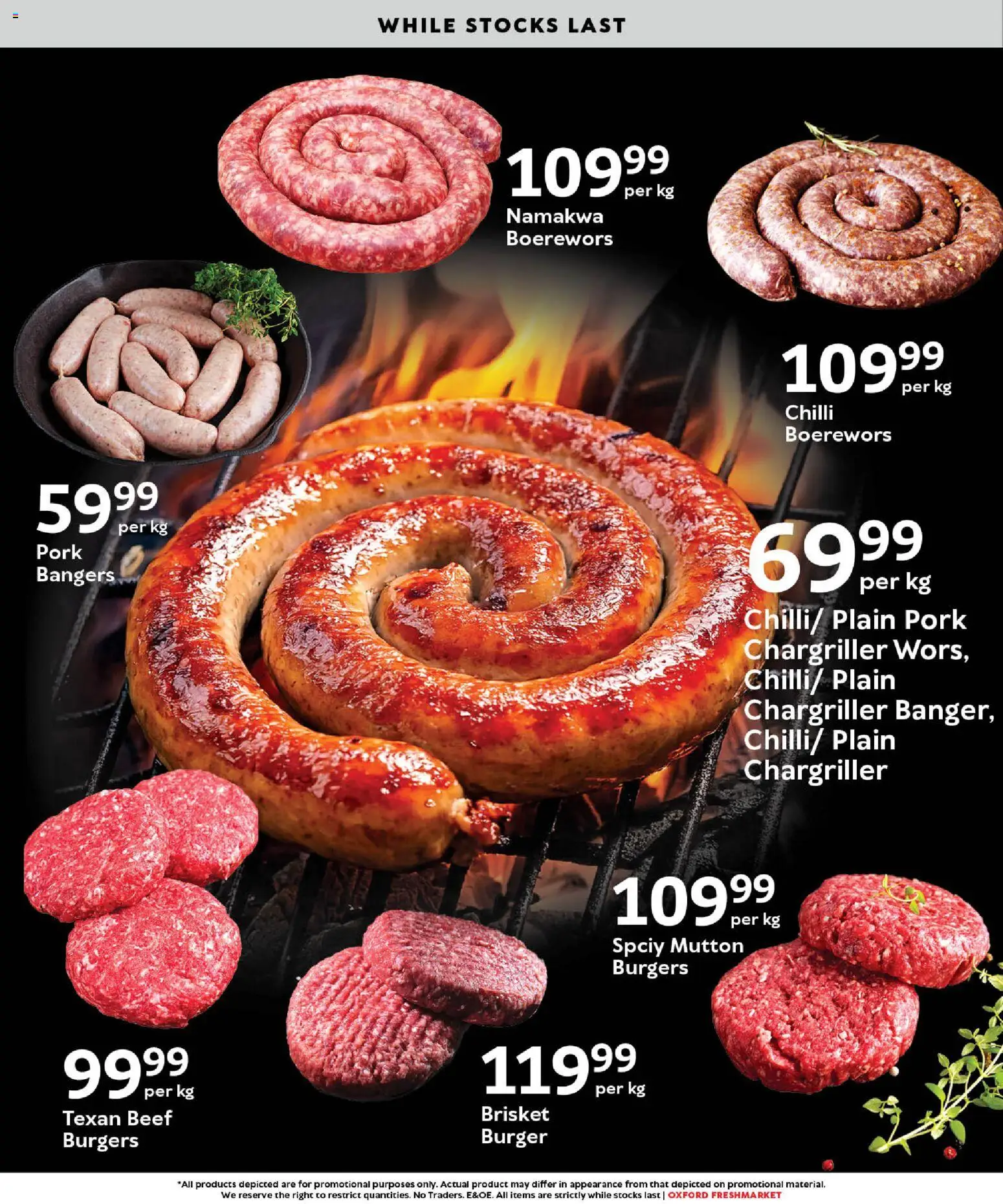 New Oxford Freshmarket catalogue – valid from 25.02.2026 | Page: 5 | Products: Boerewors, Beef, Burgers, Chilli