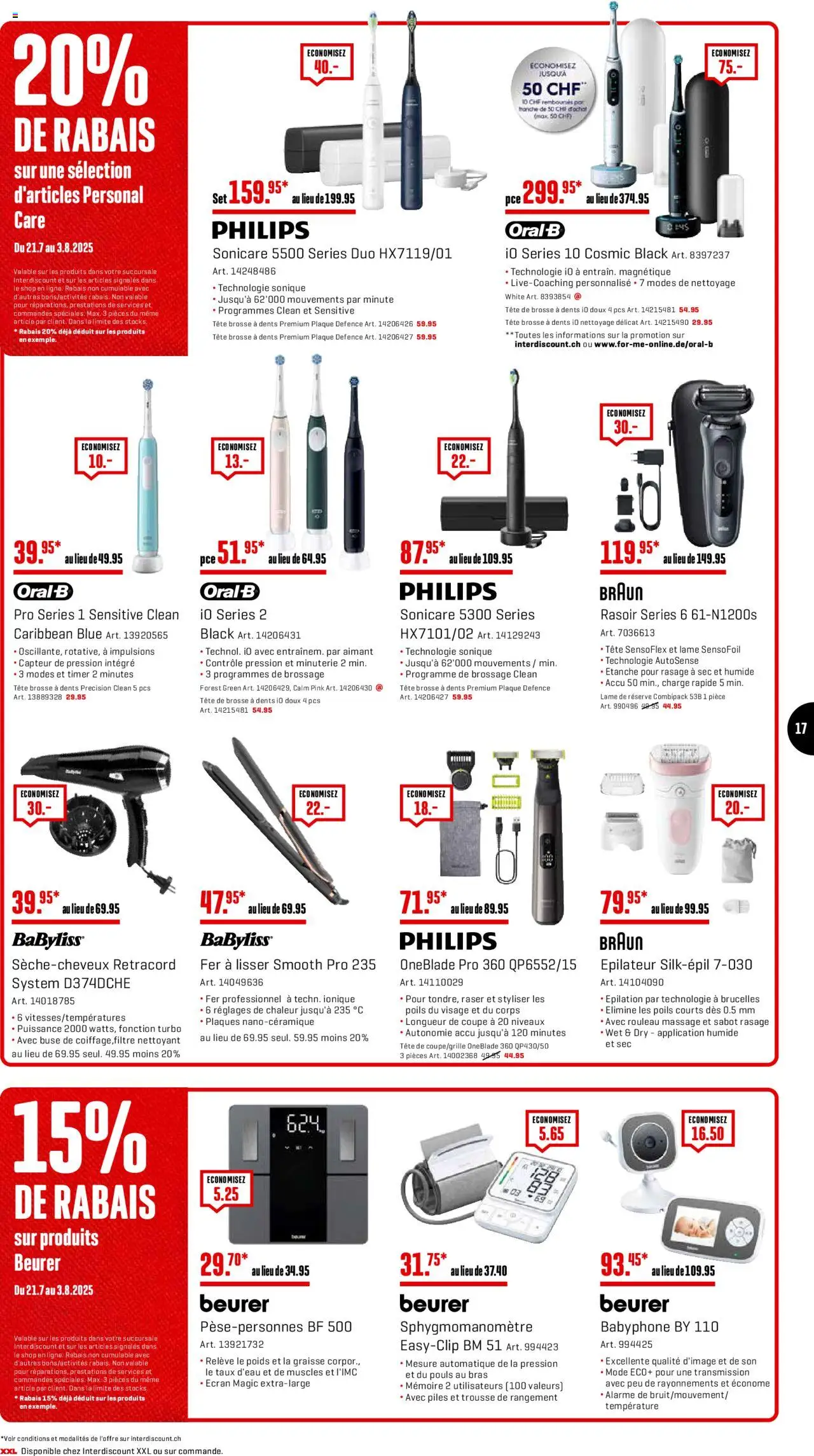 Interdiscount Aktionen FR ab 21.07.2025 | Seite: 17 | Produkte: Philips