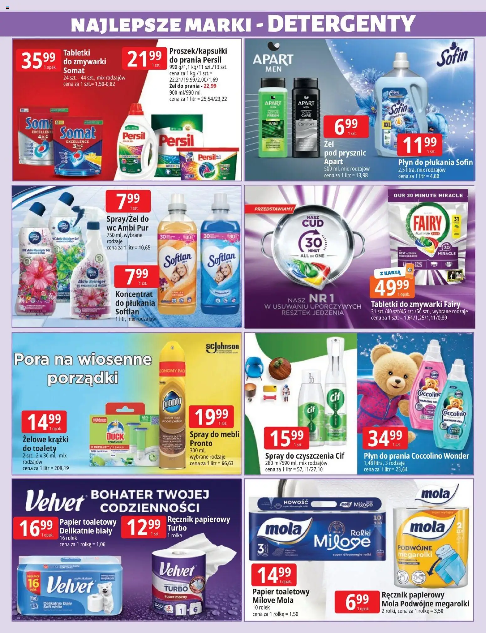 E.Leclerc gazetka - Zielona Góra od 28.04.2026 | Strona: 22 | Produkty: Karta, Coccolino, Prysznic, Tabletki do zmywarki Fairy