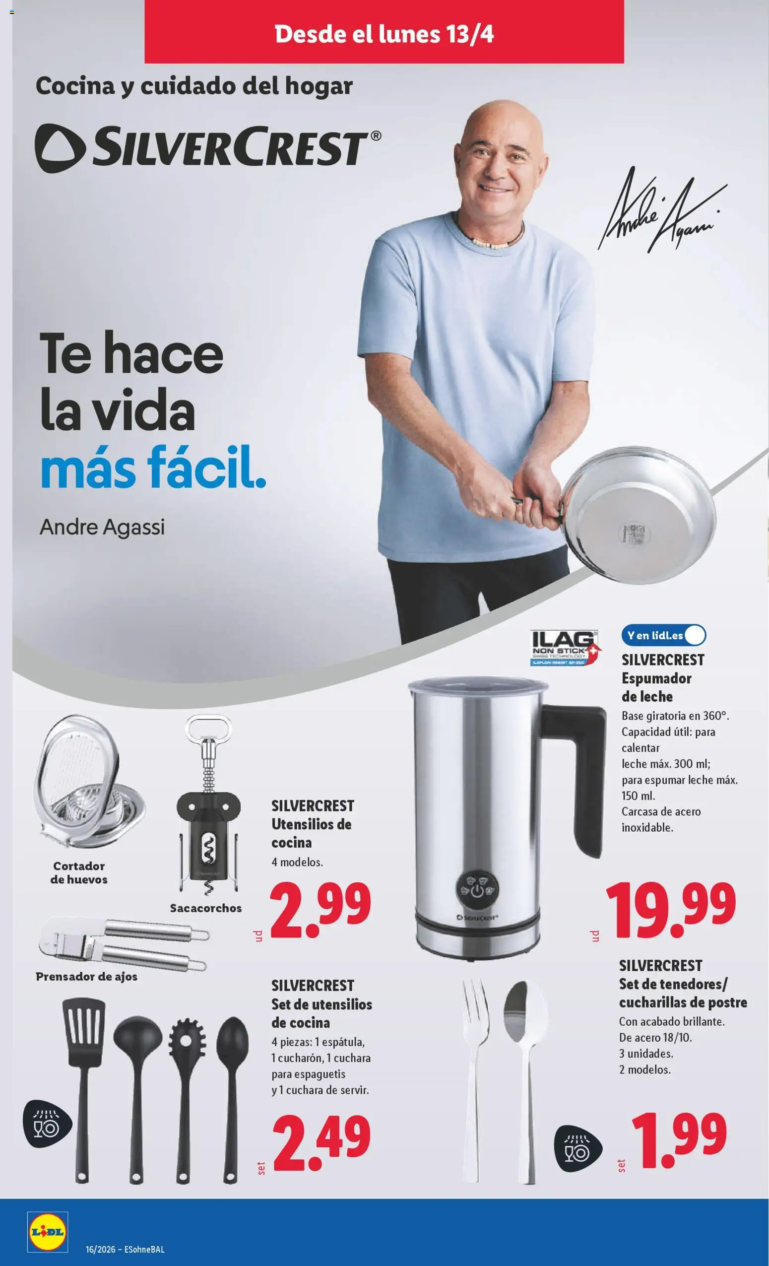 Lidl folleto de bazar │ válido desde el 13.04.2026 | Página: 8 | Productos: Leche, Té, Cocina, Βύσμα τροφοδοσίας