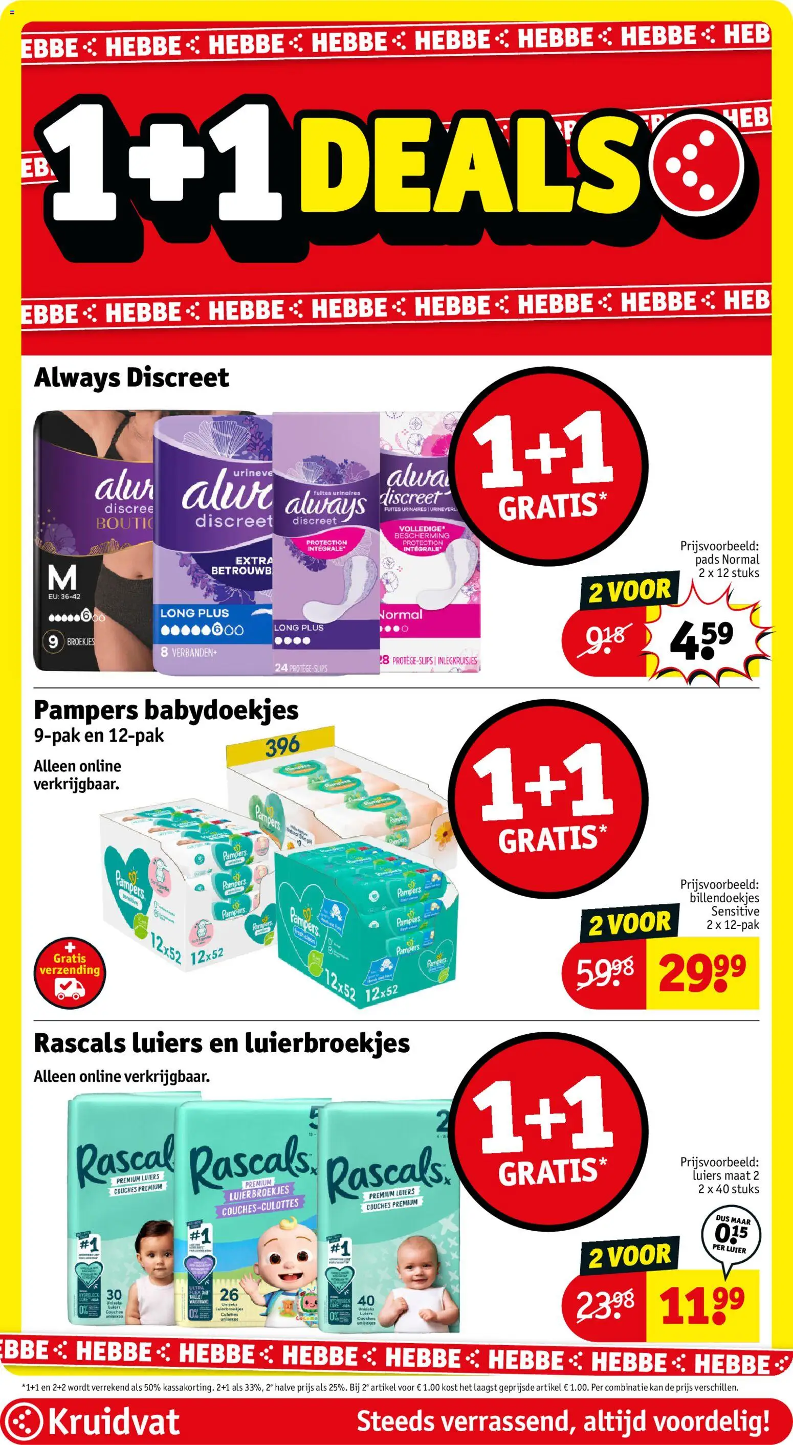 {H1} | Pagina: 28 | Producten: Kan, Pampers, Babydoekjes, Pads