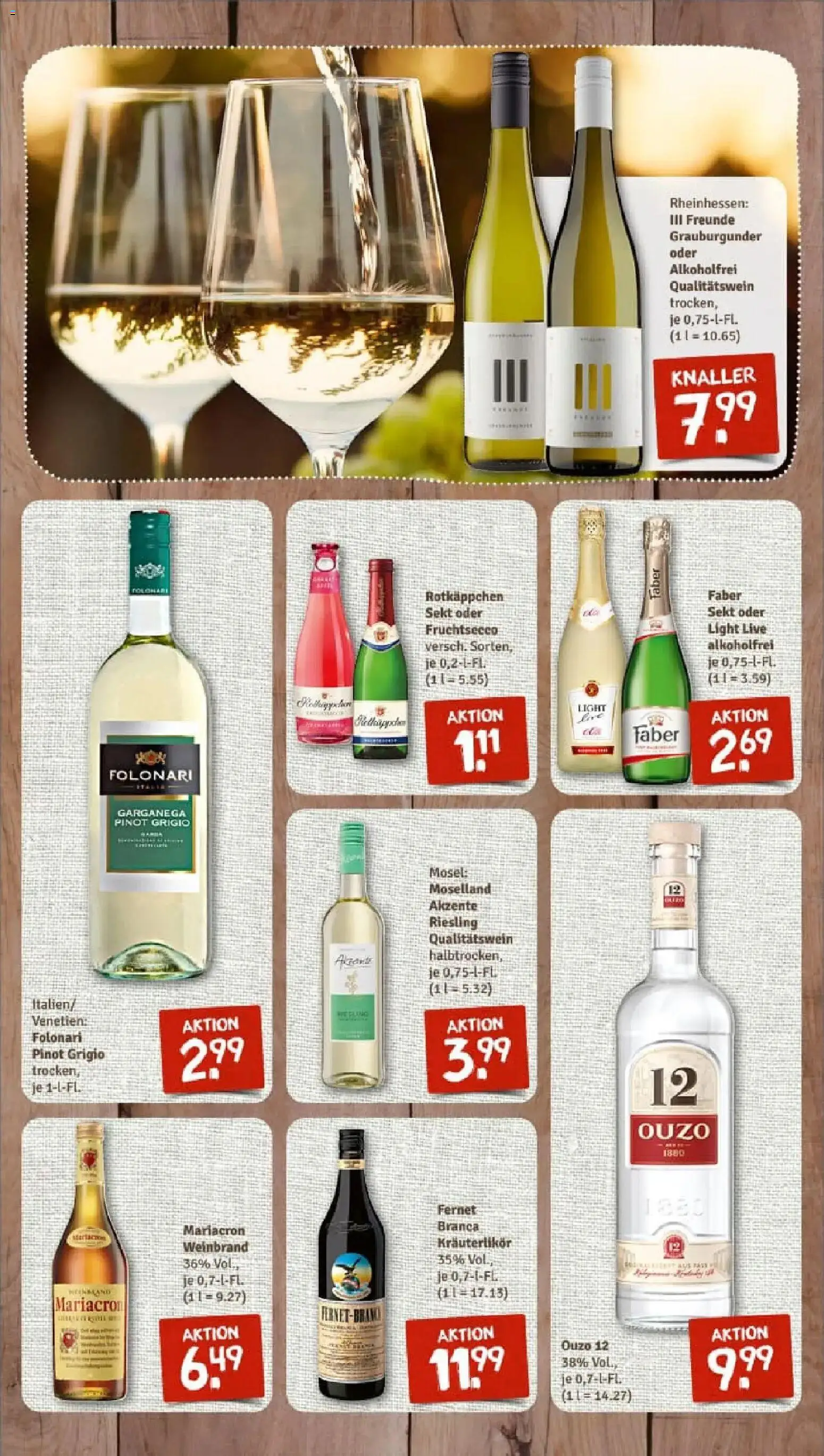Rewe prospekt Hiddenhausen/Sundern	 – gültig ab 11.01.2026 | Seite: 10 | Produkte: Ouzo, Mariacron, Fruchtsecco, Fernet branca