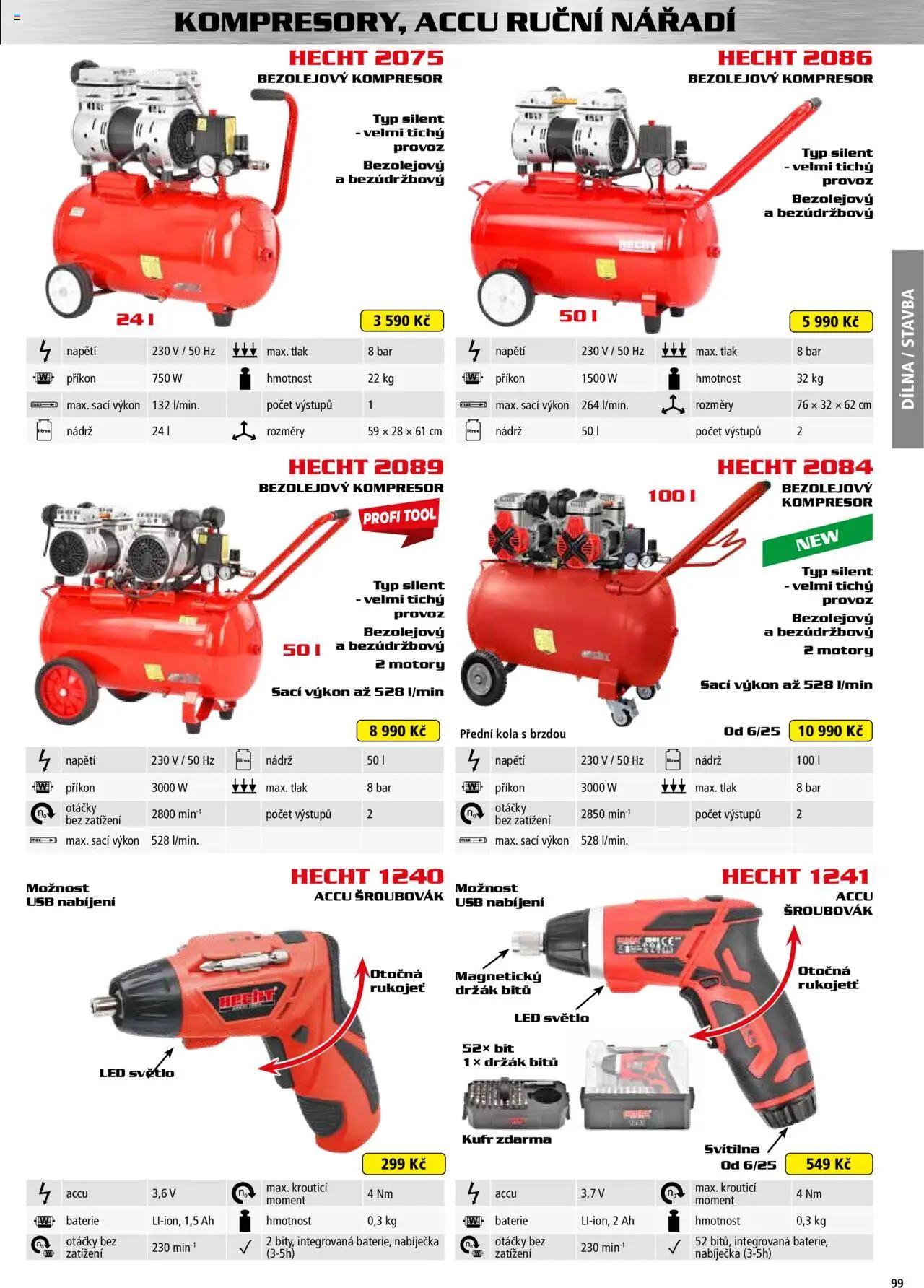 Hecht katalog - Jaro-léto 2025 od 22.04.2025 | Strana: 99 | Produkty: Šroubovák, Baterie, Svítilna, LED světlo