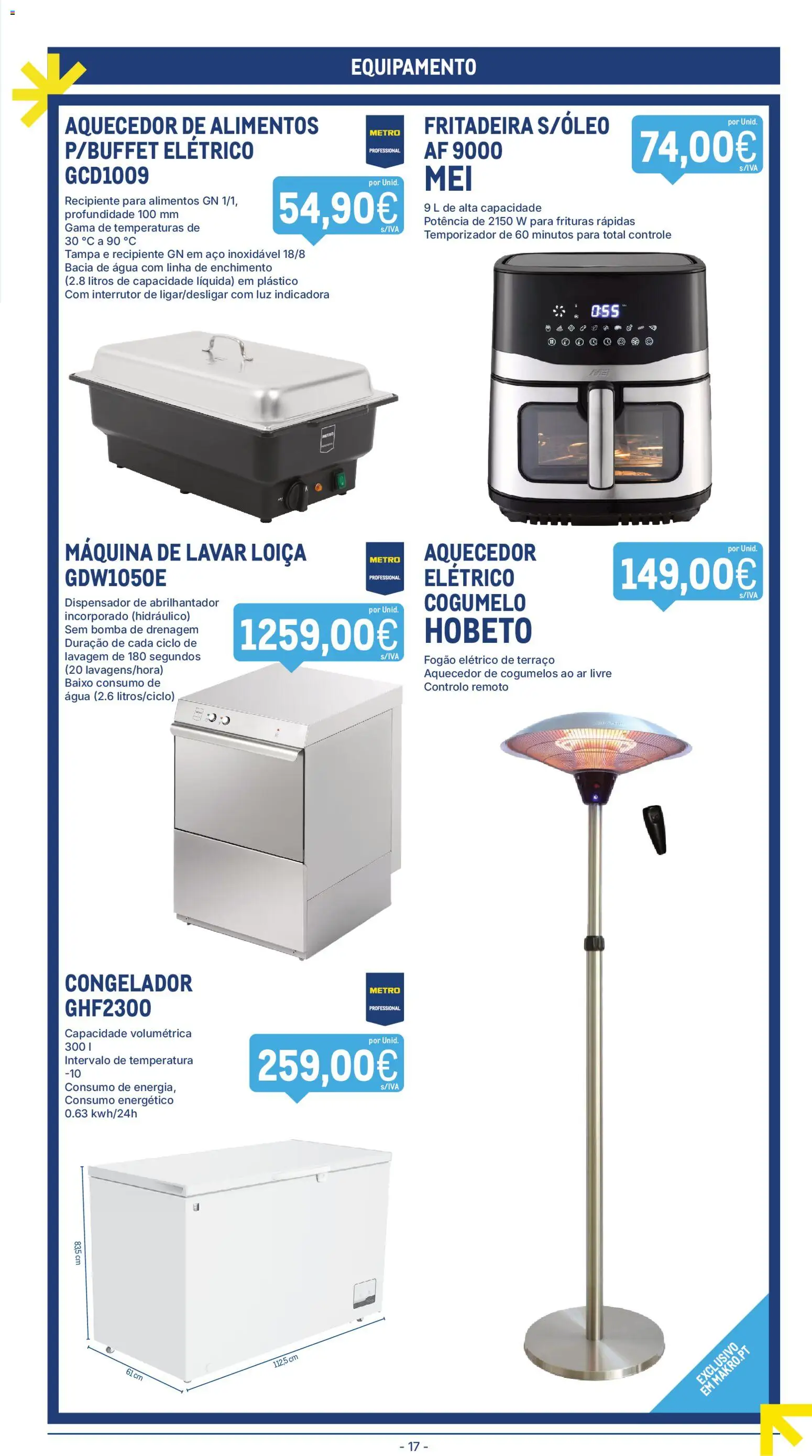 Makro folheto │ válido de 16.12.2025 | Página: 17 | Produtos: Agua, Máquina de lavar, Aquecedor, Cogumelos