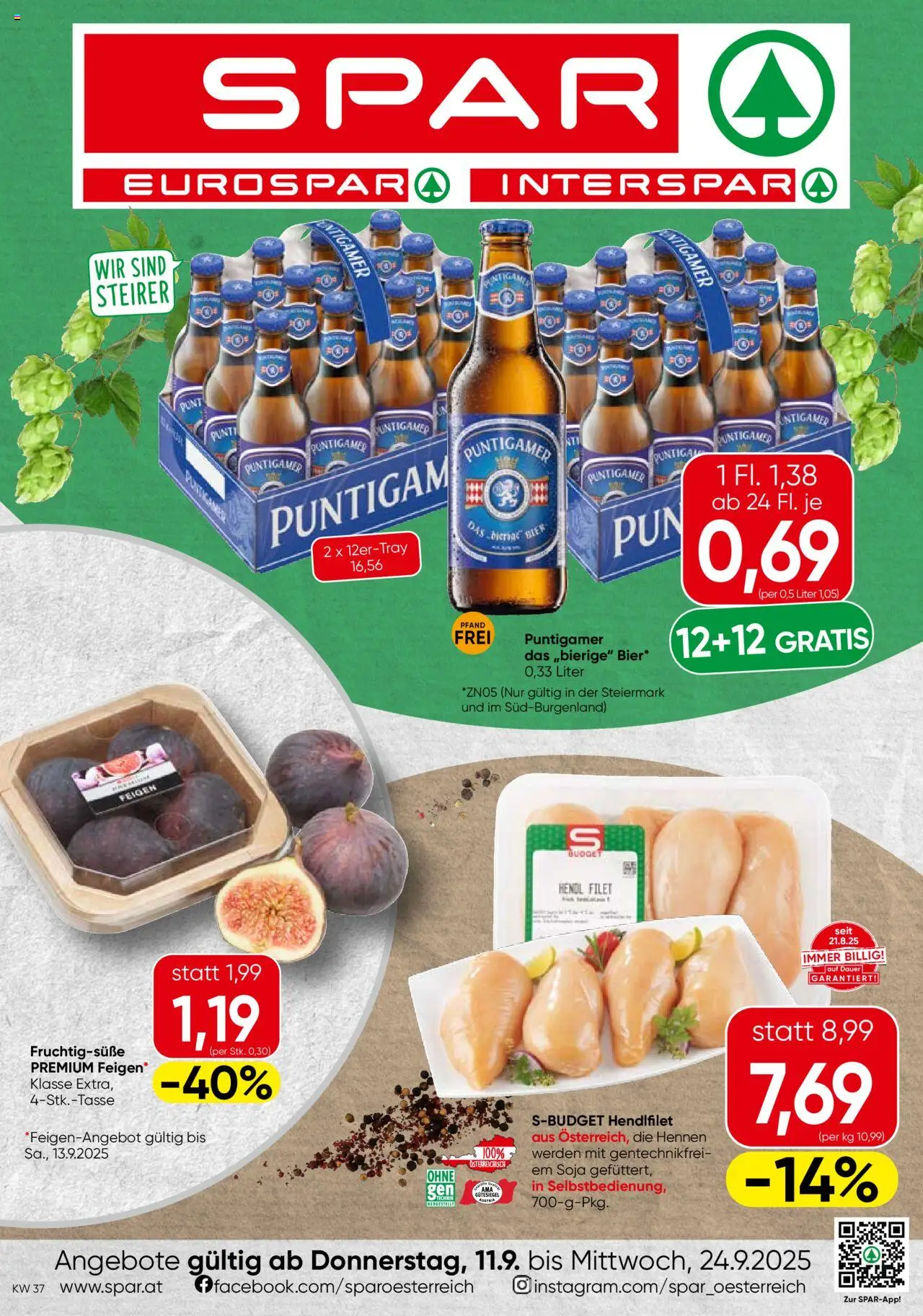 Spar Flugblatt - Steiermark gültig ab 11.09.2025 | Seite: 1