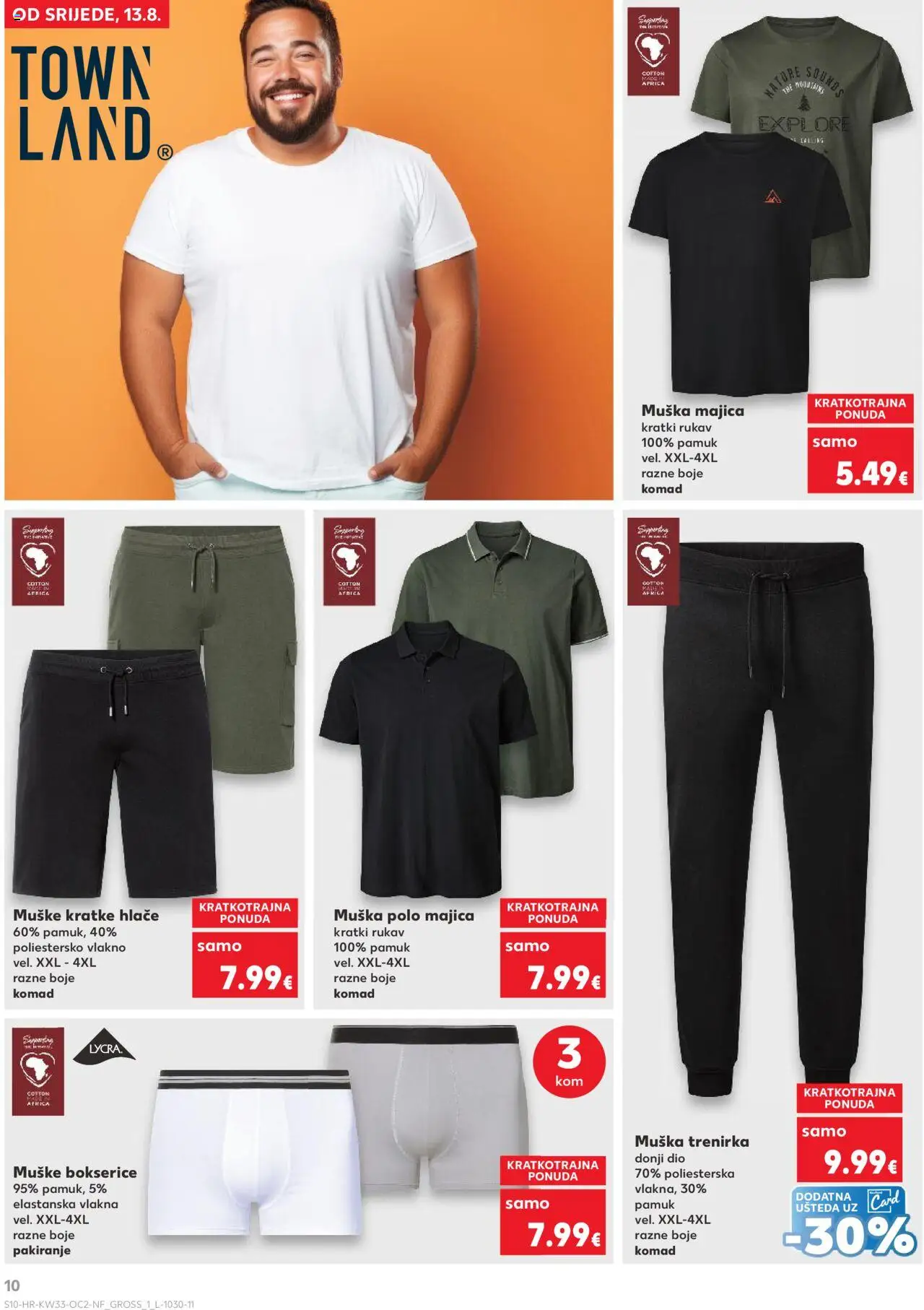 Kaufland katalog | vrijedi od 13.08.2025 | Stranica: 10 | Proizvodi: Hlače, Kratke hlače, Bokserice, Trenirka