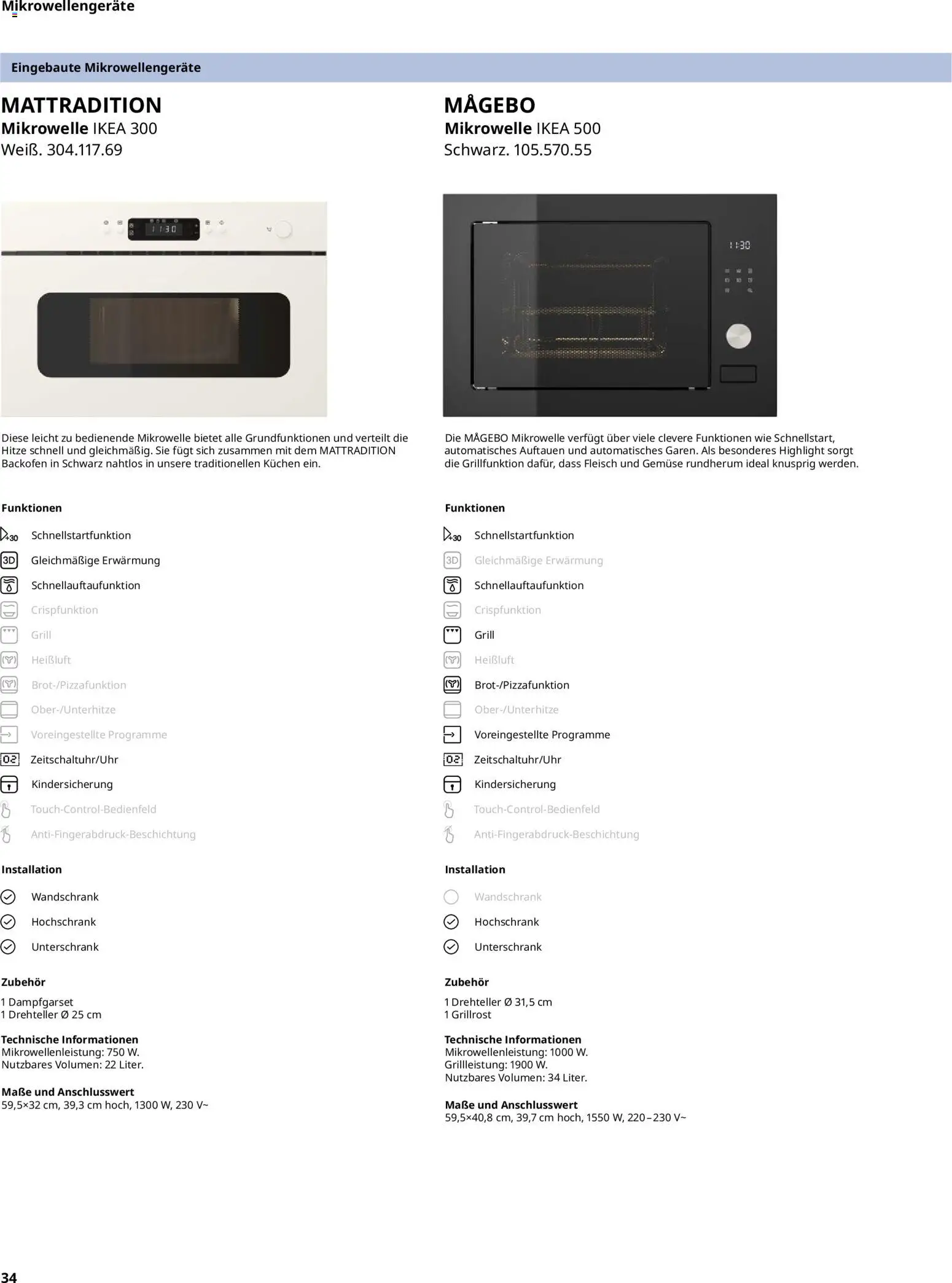Ikea Elektrogeräte – gültig ab 02.01.2026 | Seite: 34 | Produkte: Unterschrank, Gemüse, Backofen, Fleisch