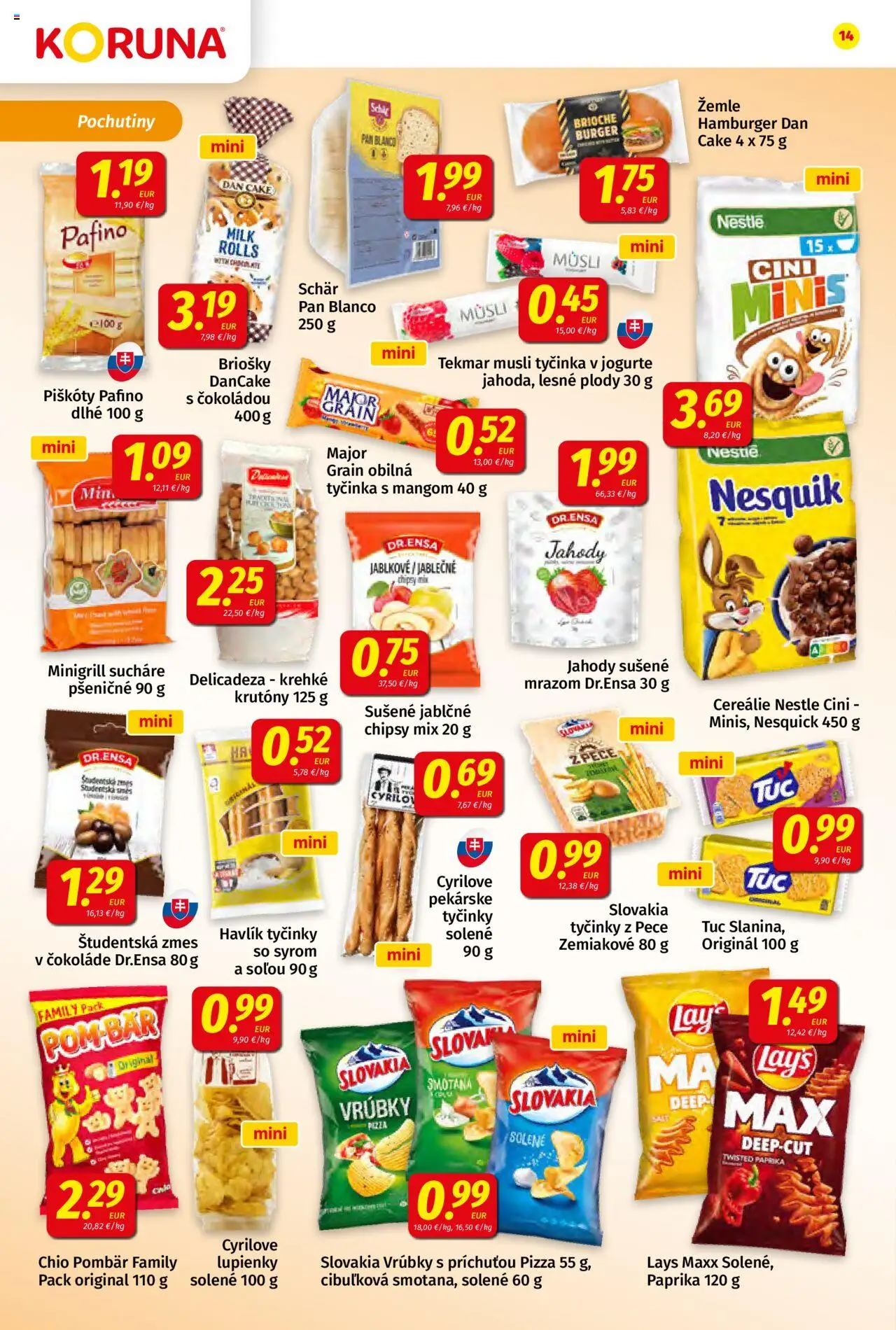 Koruna leták │ platný od 04.07.2025 | Strana: 14 | Produkty: Paprika, Smotana, Jahody, Mango