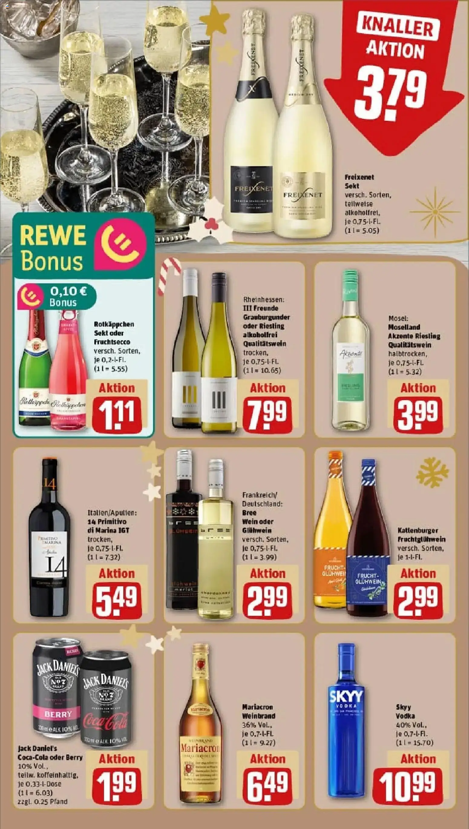 Rewe prospekt Köln / Lindenthal	 – gültig ab 23.11.2025 | Seite: 19 | Produkte: Coca cola, Sekt, Merlot, Jack Daniel's