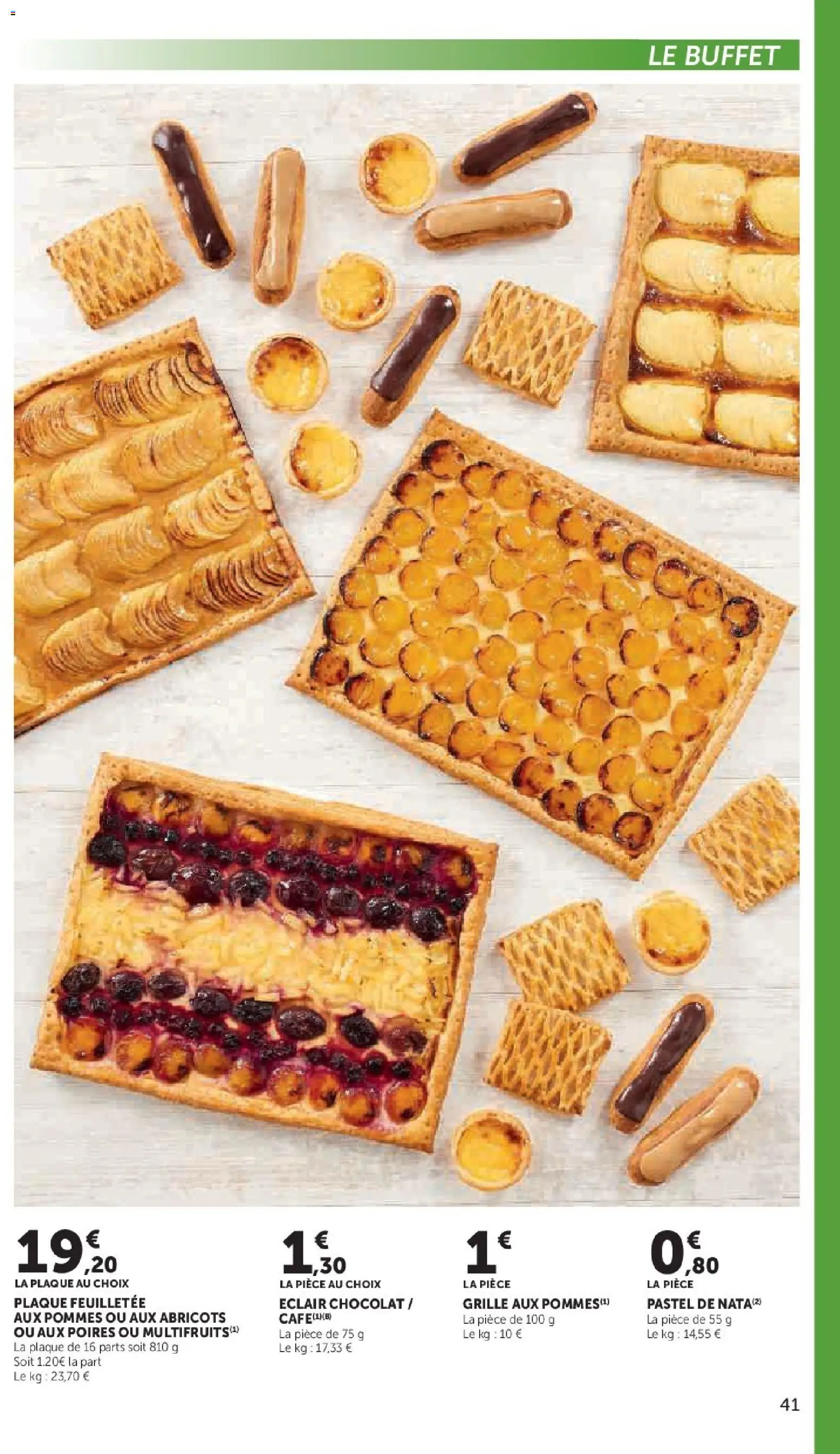 {H1} | Page: 41 | Produits: Buffet, Abricots, Chocolat, Pommes
