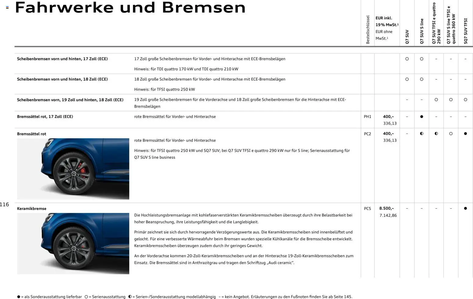 Audi Q7 – gültig ab 28.10.2025 | Seite: 116