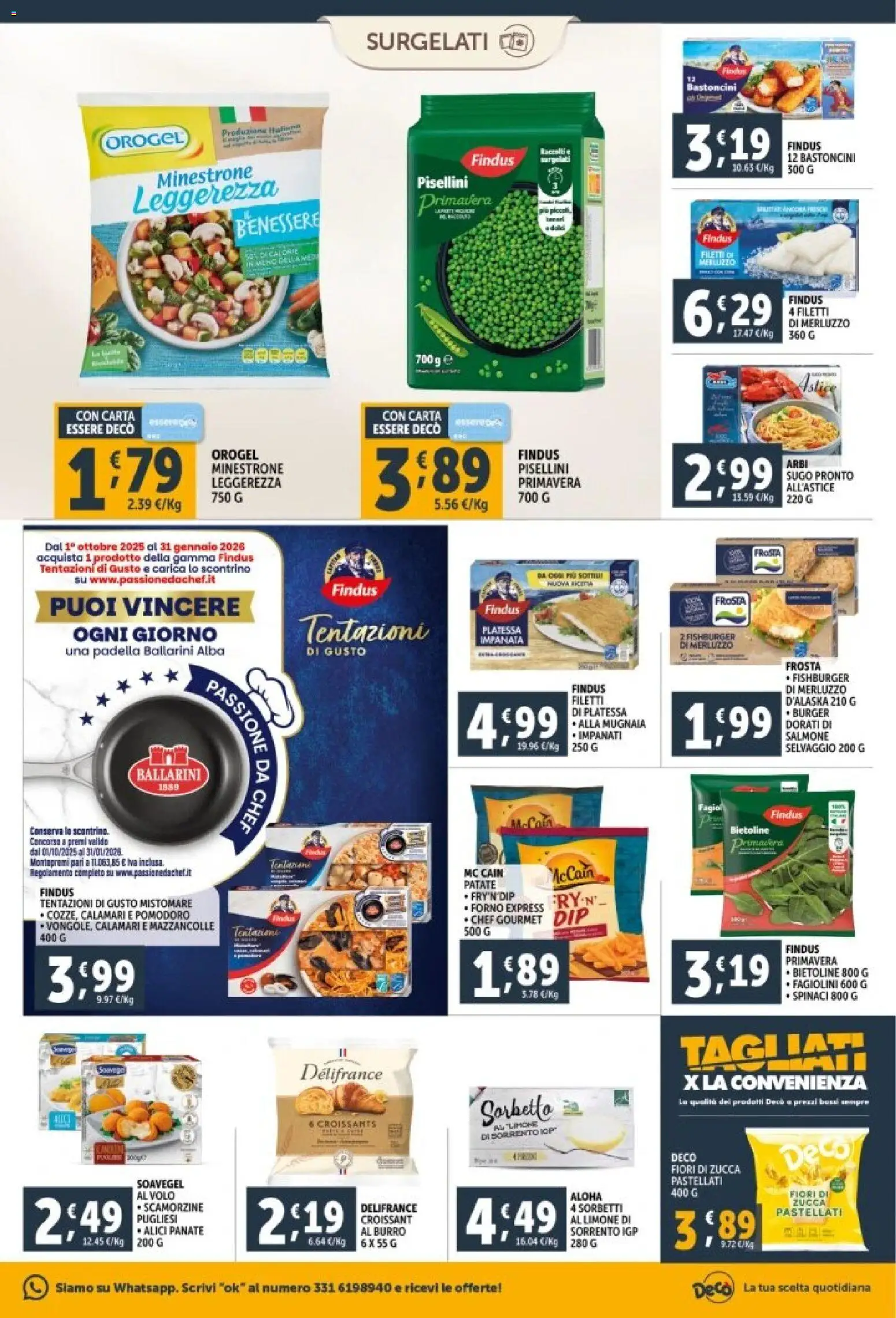 Volantino Decò del 29.12.2025 | Pagina: 9 | Prodotti: Sorbetto, Calamari, Top, Spinaci