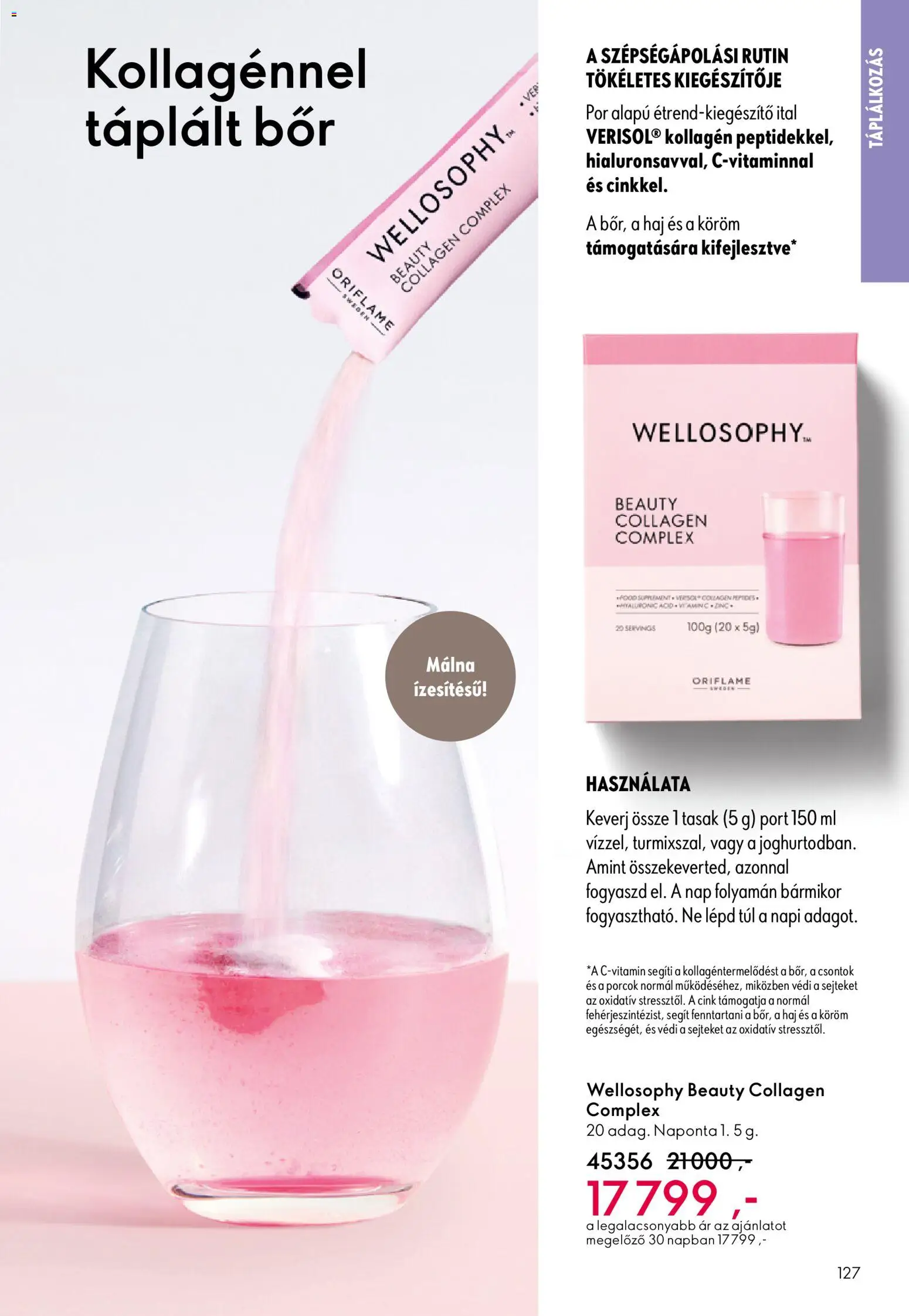 Oriflame akciós ujság - amely érvényes a következő dátumtól: 12.11.2025 | Oldal: 127 | Termékek: Málna, Kollagén, Bor