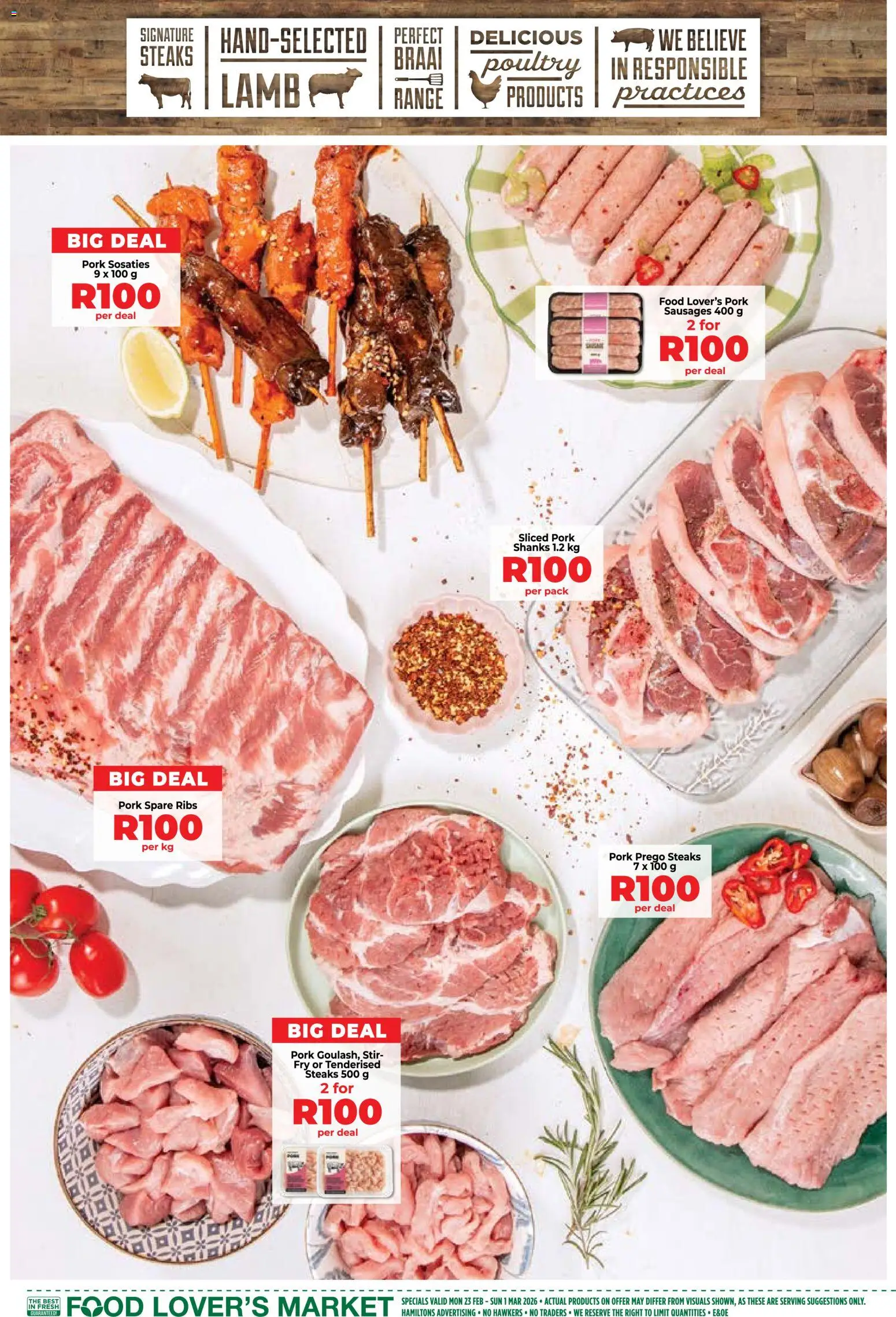 New Food Lover's Market catalogue – valid from 23.02.2026 | Page: 9 | Products: Ribs, Limpiador íntimo, Pork