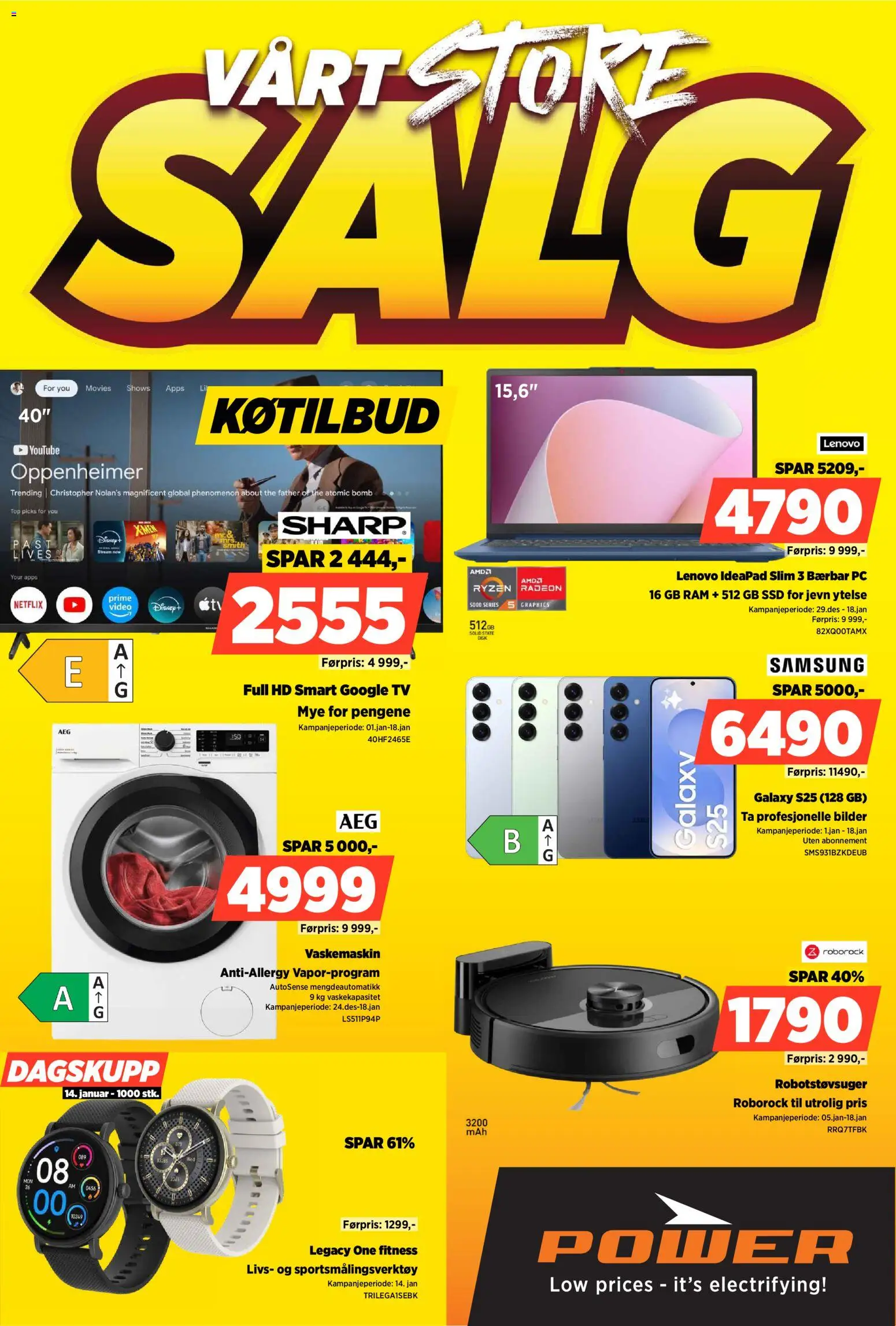 {H1} | Side: 1 | Produkter: Robotstøvsuger, Tv, Video, Vaskemaskin