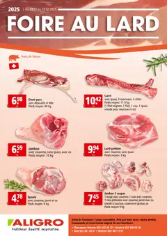 Aligro Aktionen Foire au Lard Chavannes, Matran, Genève, Sion ab 27.10.2025 gültig