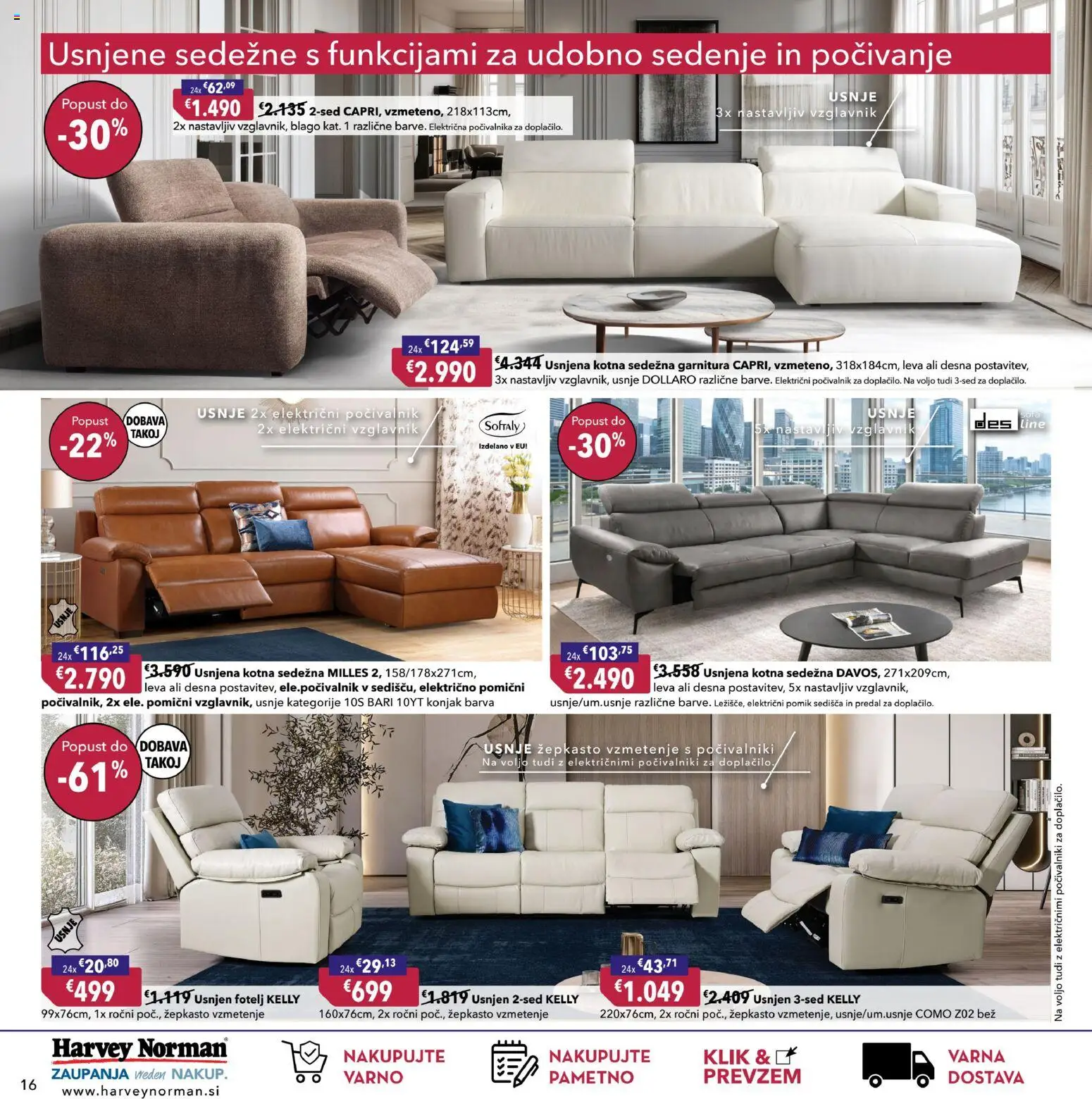 Novi Harvey Norman katalog ponudbe – veljaven od 14.01.2026 | Stran: 16 | Izdelki: Vzglavnik, Sedezna garnitura, Fotelj, Barva