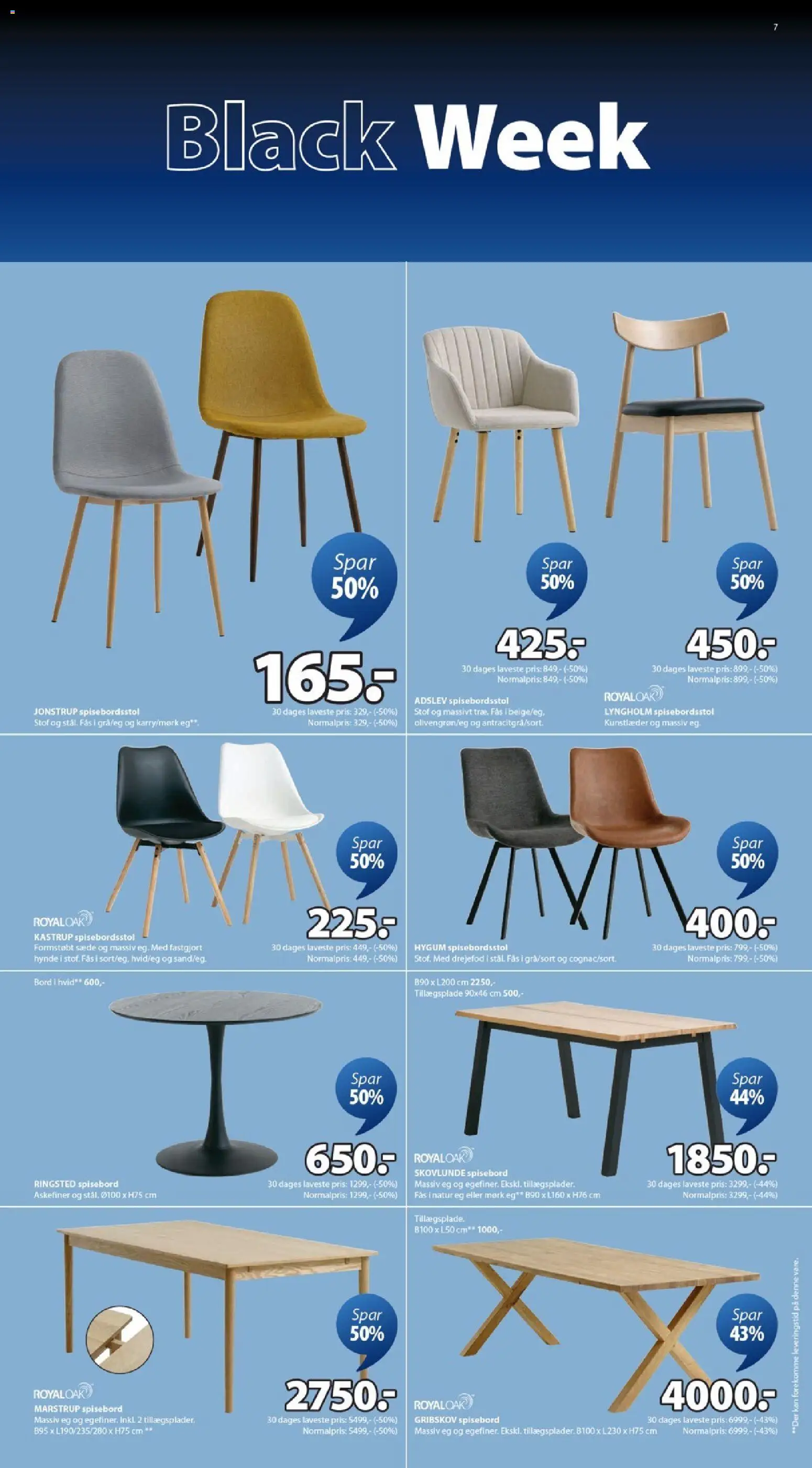 JYSK tilbudsavis – gyldig fra 24.11.2025 | Side: 7 | Produkter: Bord, Stof