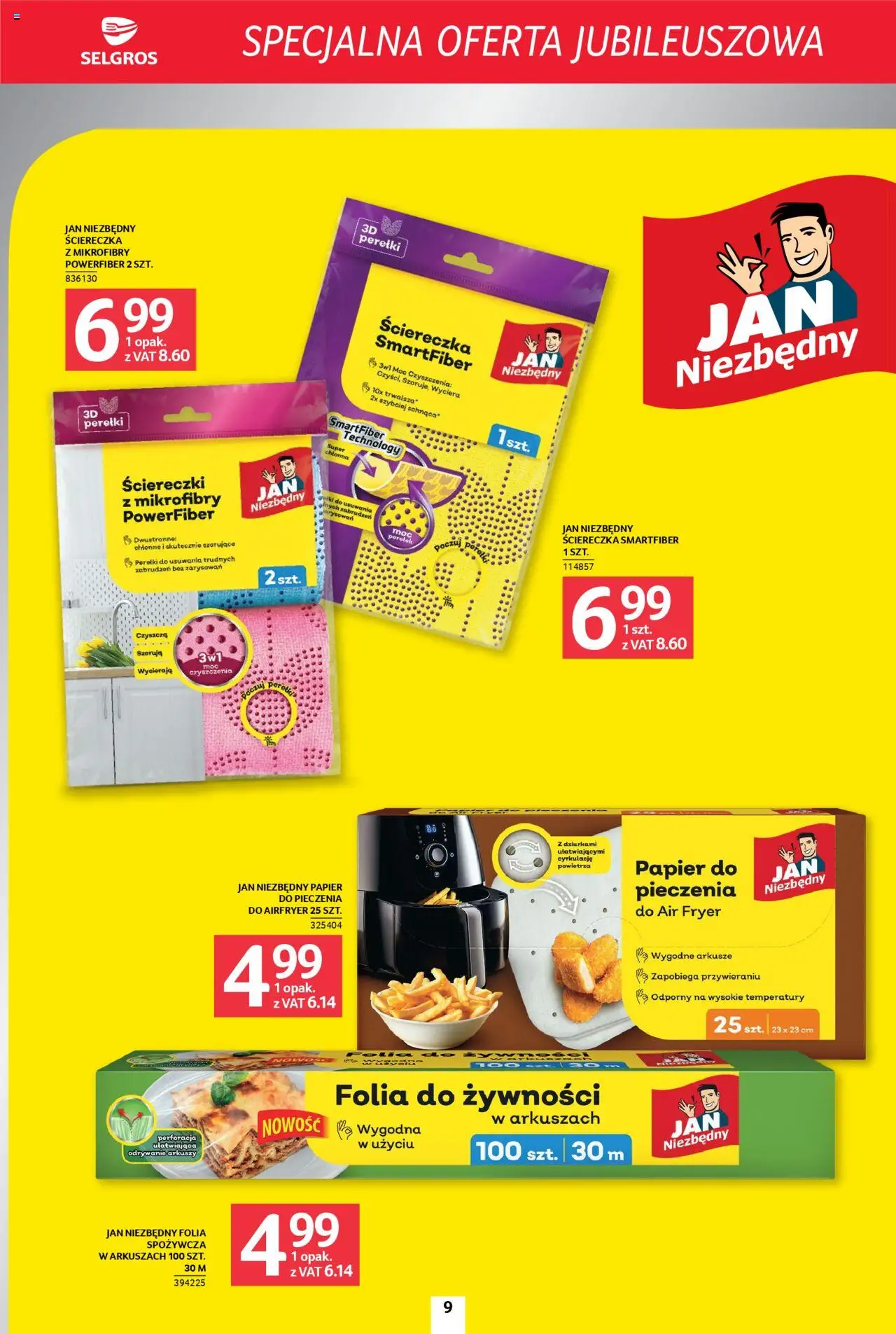 Selgros cash&carry Gazetka - Specjalna oferta jubileuszowa od 14.08.2025 | Strona: 9 | Produkty: Folia spożywcza