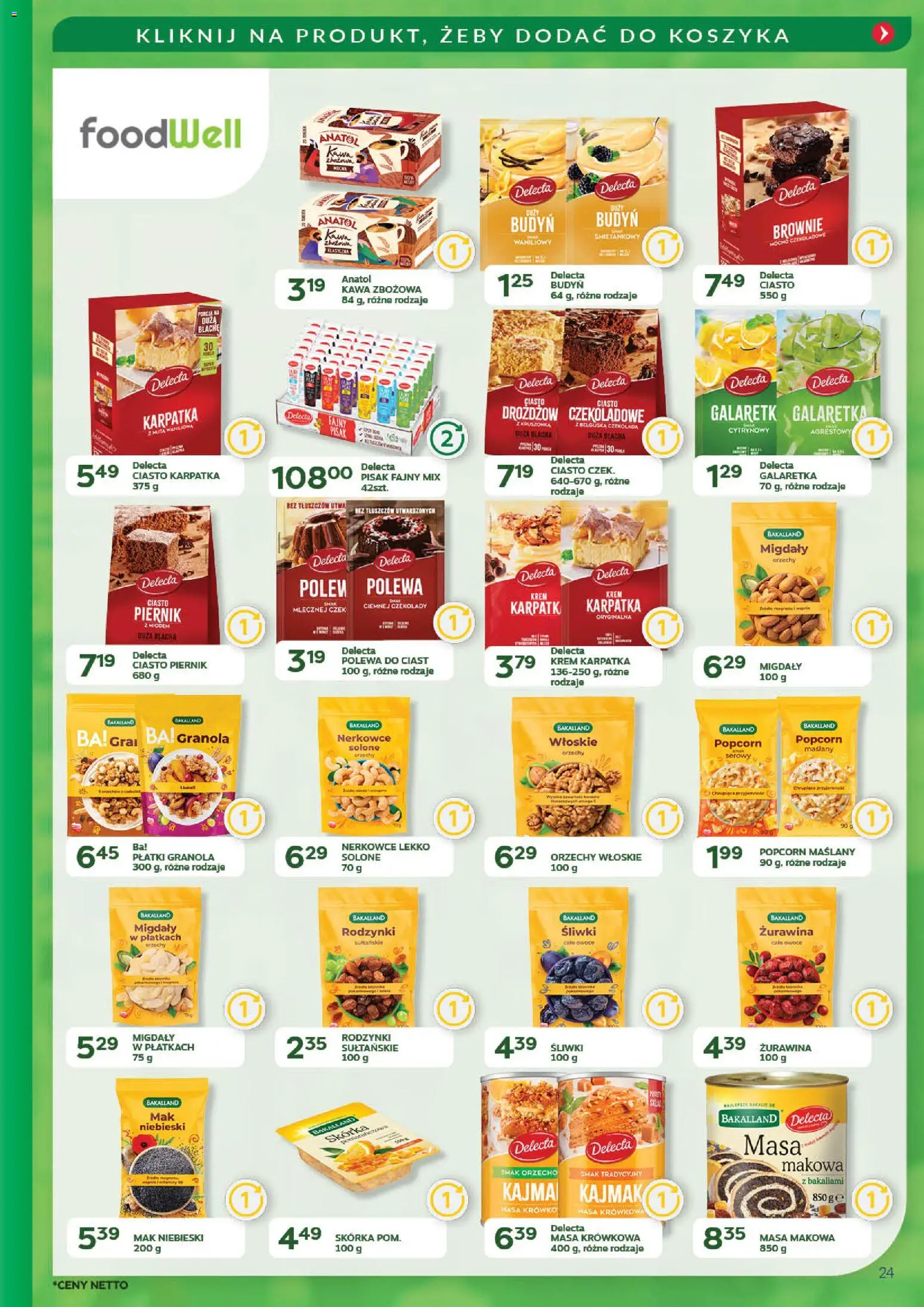 Eurocash Gazetka - Promocje na okrągło od 03.11.2025 | Strona: 24 | Produkty: Mak niebieski, Orzechy włoskie, Orzechy, Rodzynki