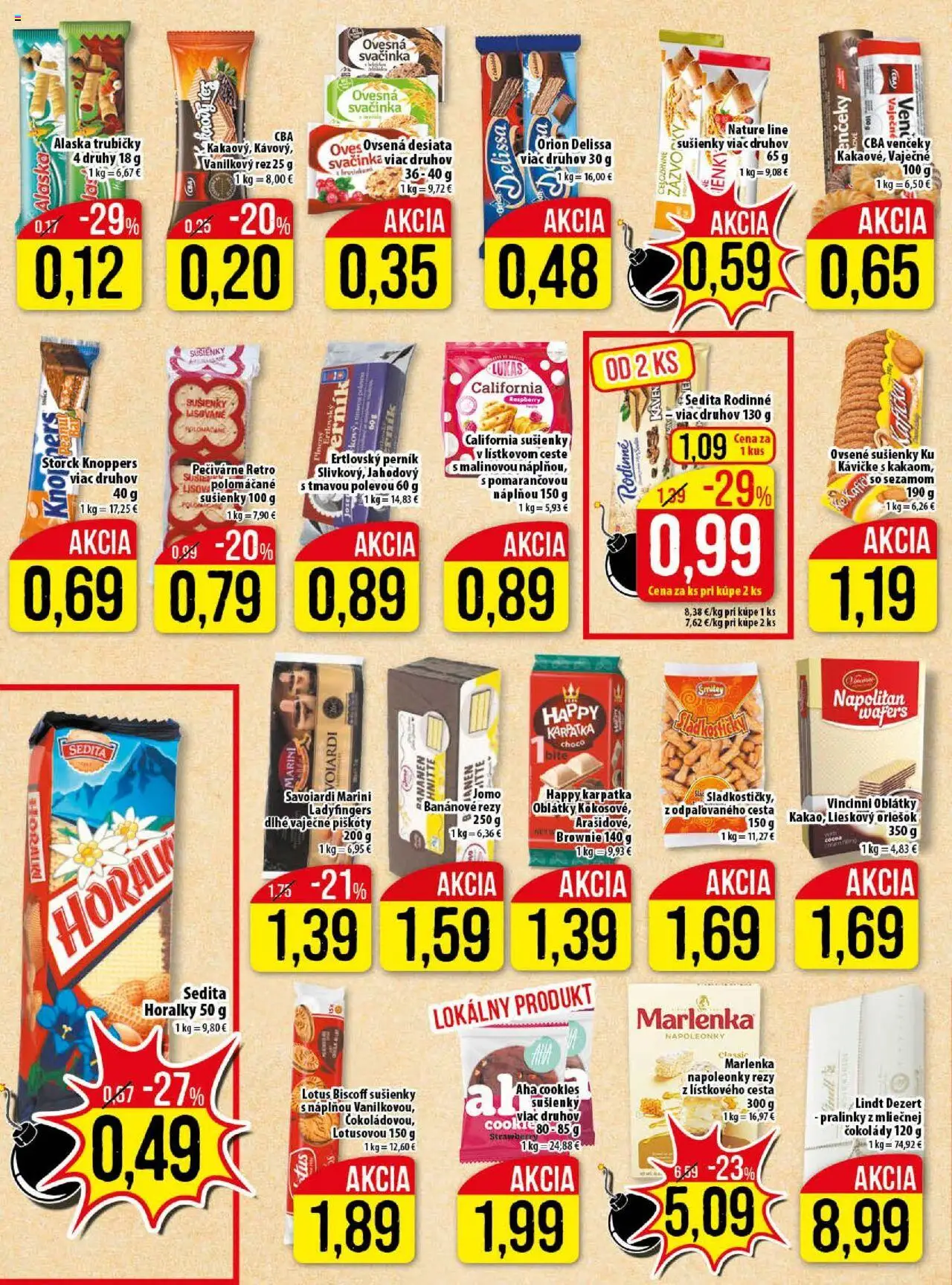 Klas leták │ platný od 11.08.2025 | Strana: 10 | Produkty: Lindt, Marlenka, Horálky