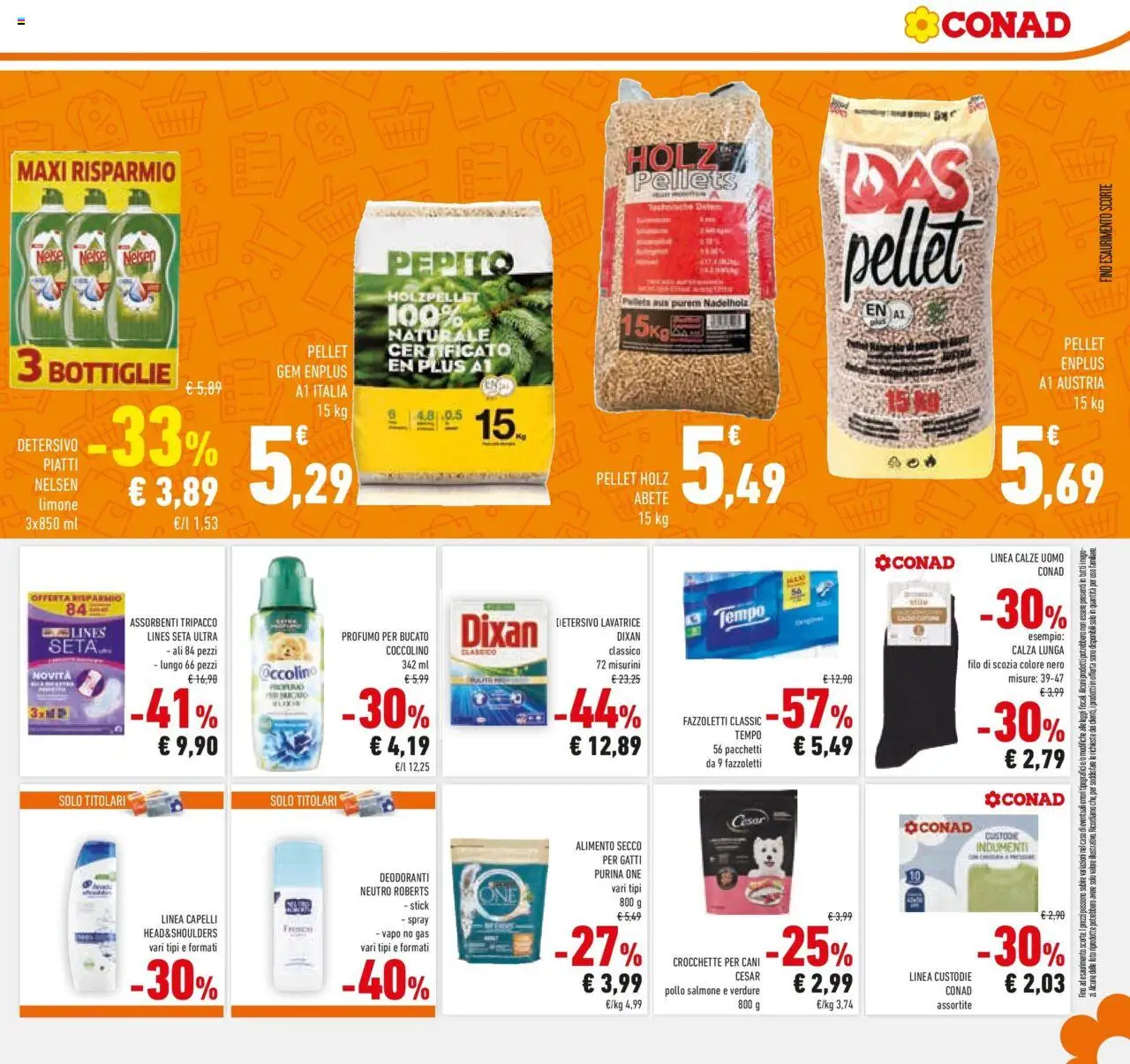 Volantino Conad del 08.10.2025 | Pagina: 33 | Prodotti: Pellet, Verdure, Lavatrice, Profumo