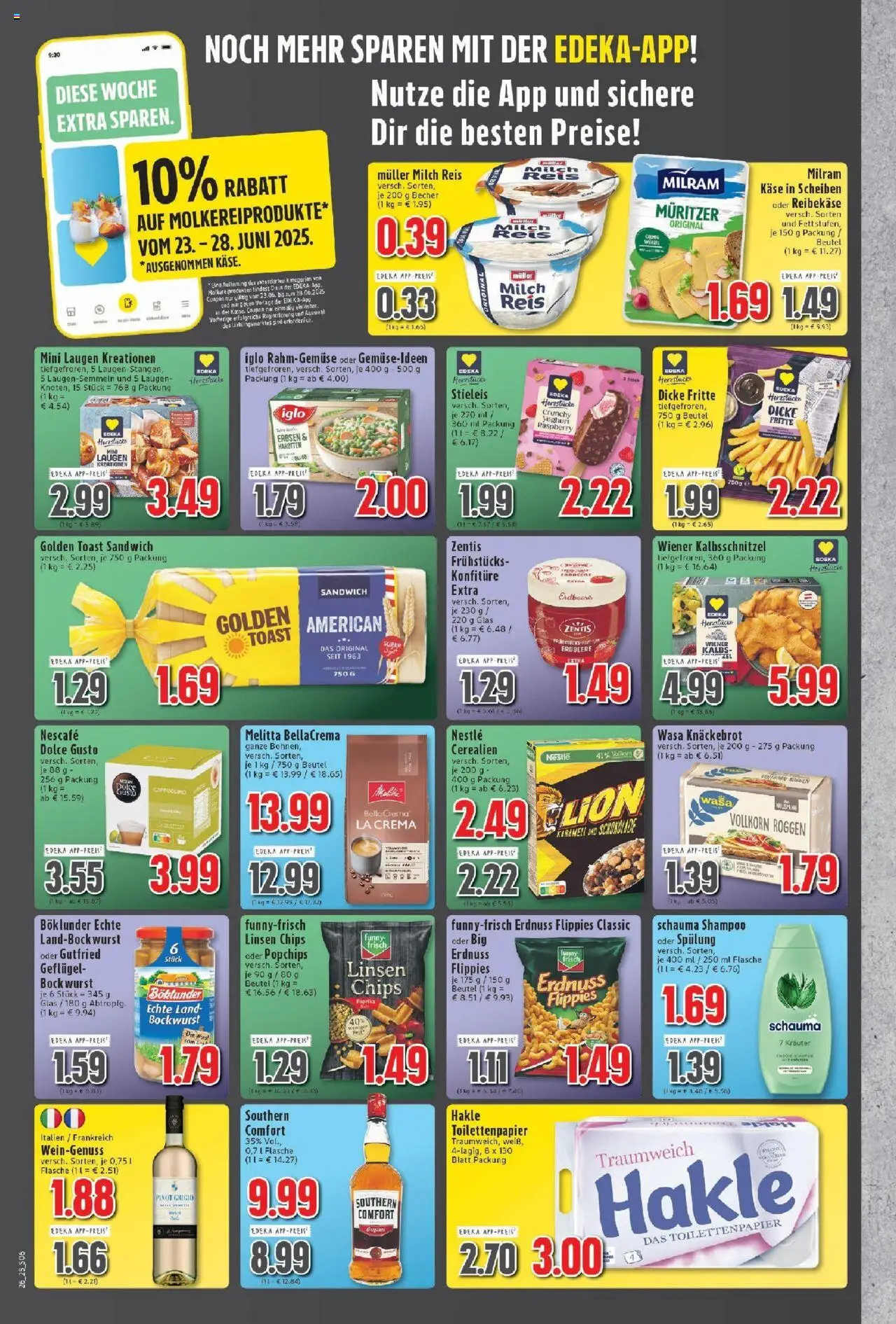 Edeka prospekt Neukirchen-Vluyn	 - gültig ab dem 22.06.2025 | Seite: 6 | Produkte: Nescafe, Reis, Reibekase, Chips
