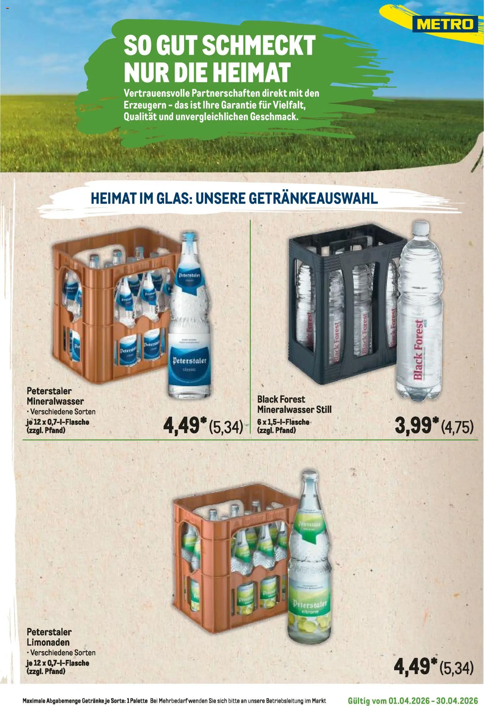 Metro Regionaler Flyer – gültig ab 01.04.2026 | Seite: 111 | Produkte: Mineralwasser