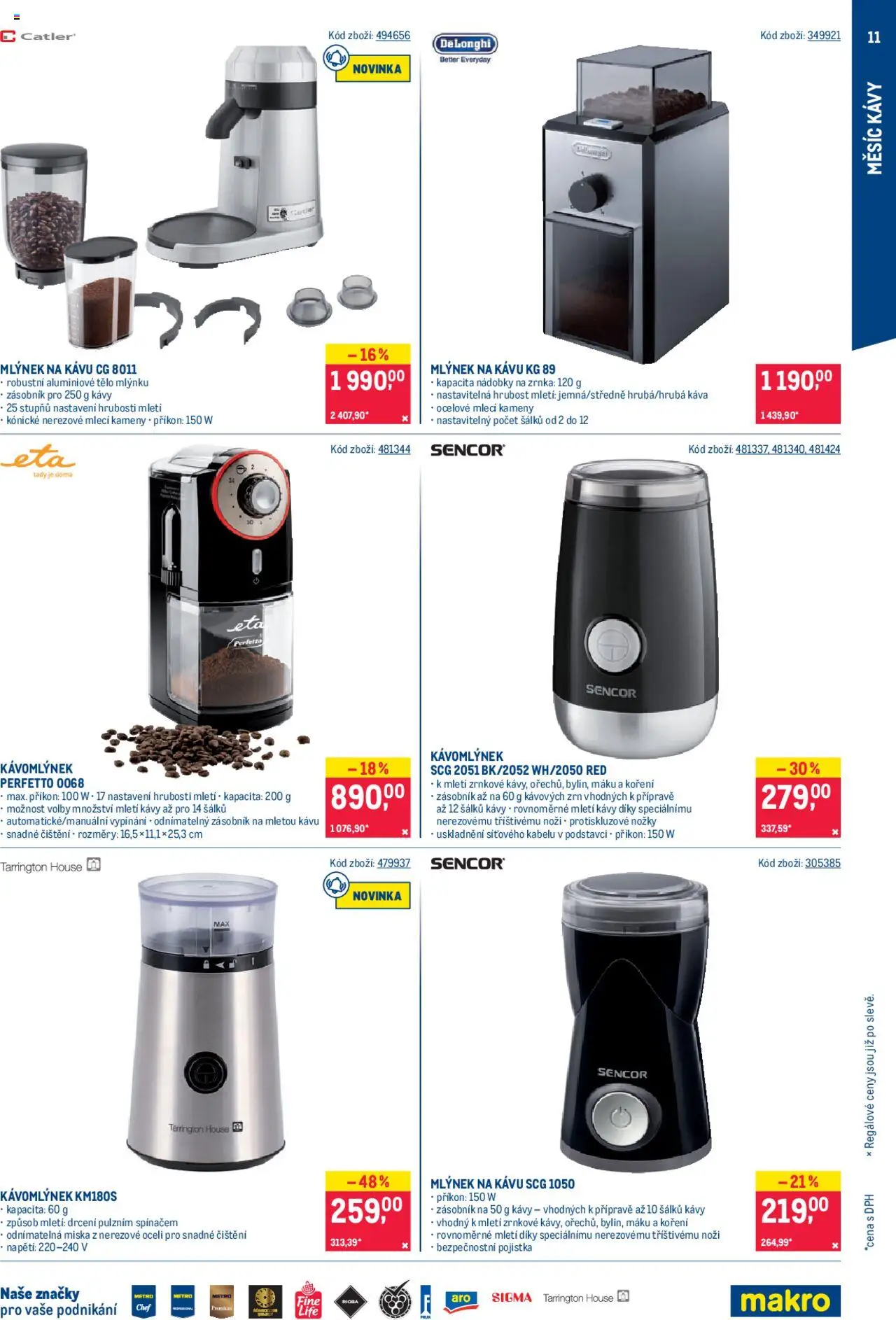 Makro leták - Měsíc kávy od 10.09.2025 | Strana: 11 | Produkty: Káva, Koření, Miska, Mlýnek