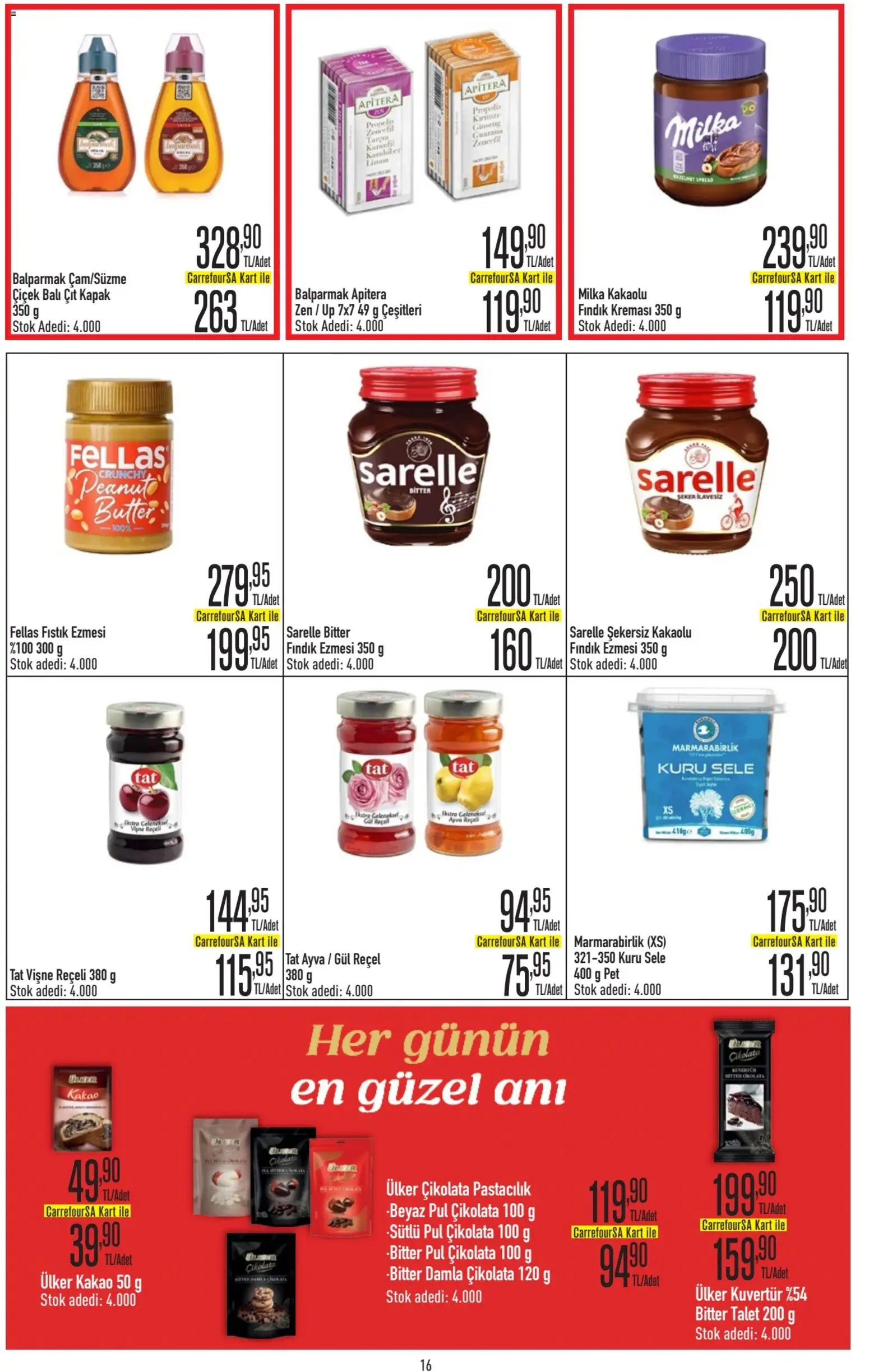 CarrefourSA Katalog - 04.12.2025 tarihinden itibaren geçerlidir | Sayfa: 16 | Ürünler: Çikolata, Şeker, Ayva, Vişne