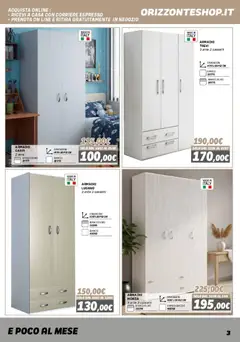 Anteprima del volantino Orizzonte Mobile catalogo valido a partire dal 16.01.2026 | Pagina: 3 | Prodotti: Armadio