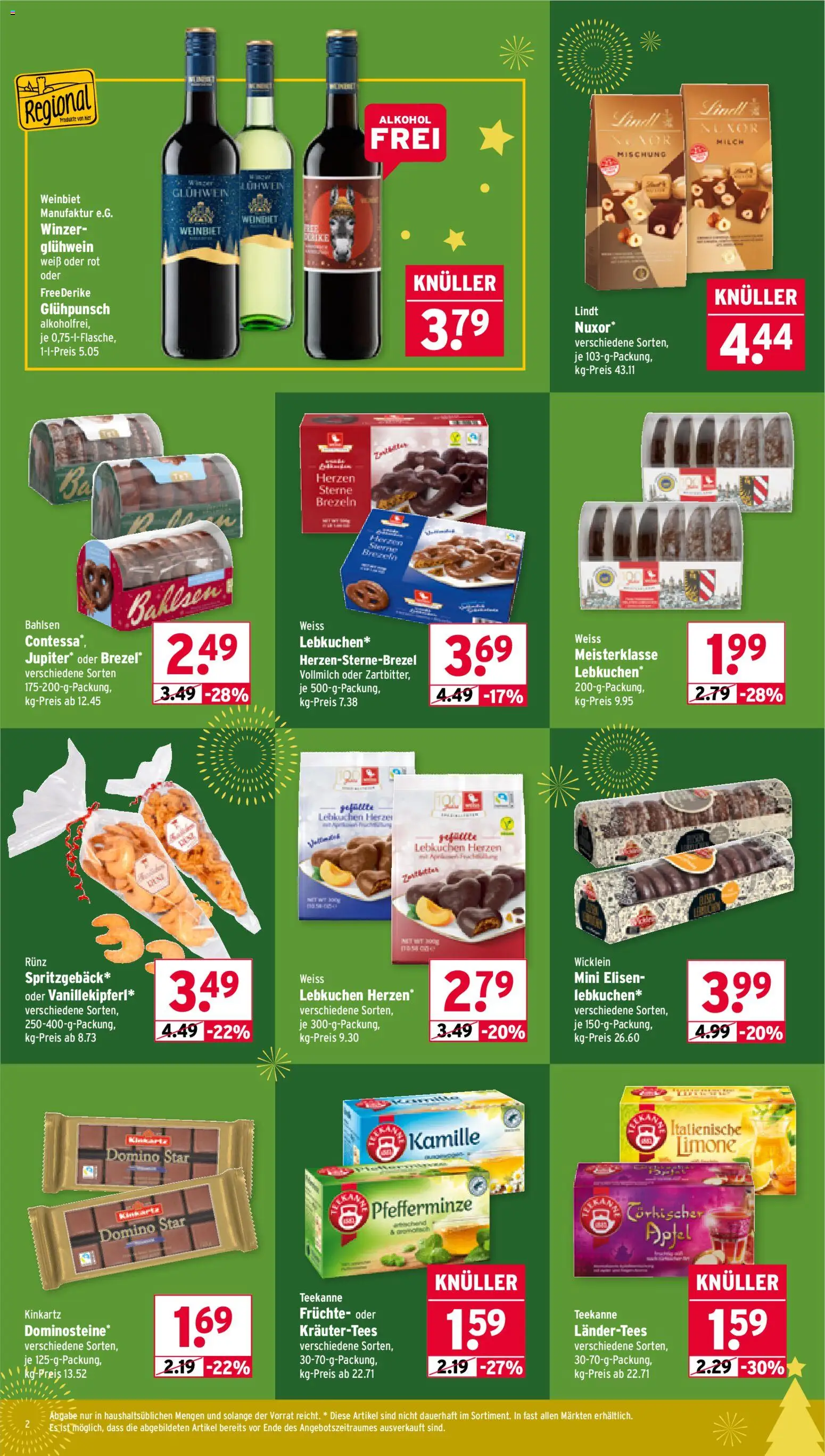 Wasgau Prospekt 	 – gültig ab 17.11.2025 | Seite: 2 | Produkte: Milch, Äpfel, Teekanne, Lindt