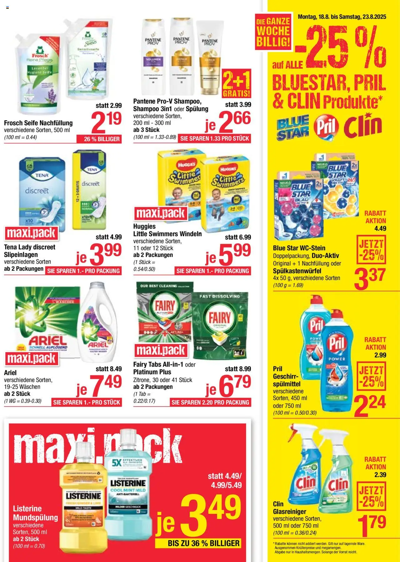 Maximarkt Flugblatt gültig ab 18.08.2025 | Seite: 13 | Produkte: Shampoo, Spülung, Seife