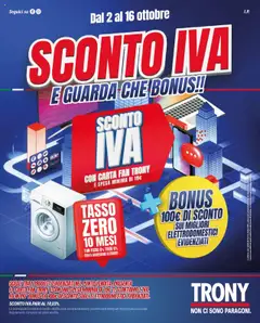 Anteprima del volantino Volantino Trony	 valido a partire dal 02.10.2025