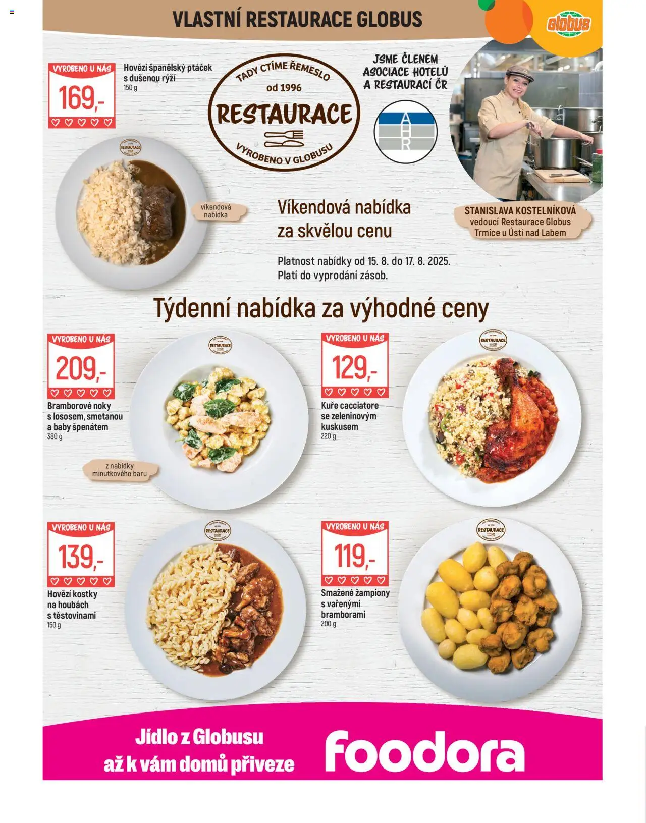 Globus leták - Trmice od 13.08.2025 | Strana: 8 | Produkty: Hovězí, Globus, Rýži, Kuře