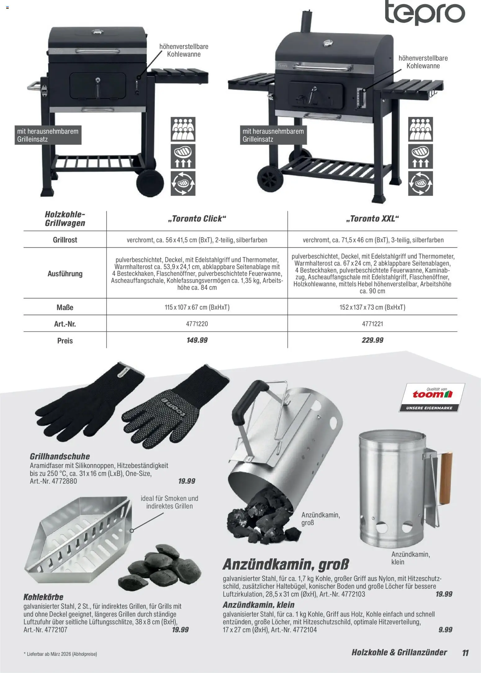 Toom Baumarkt  Grills & Zubehör 2026 – gültig ab 14.02.2026 | Seite: 11