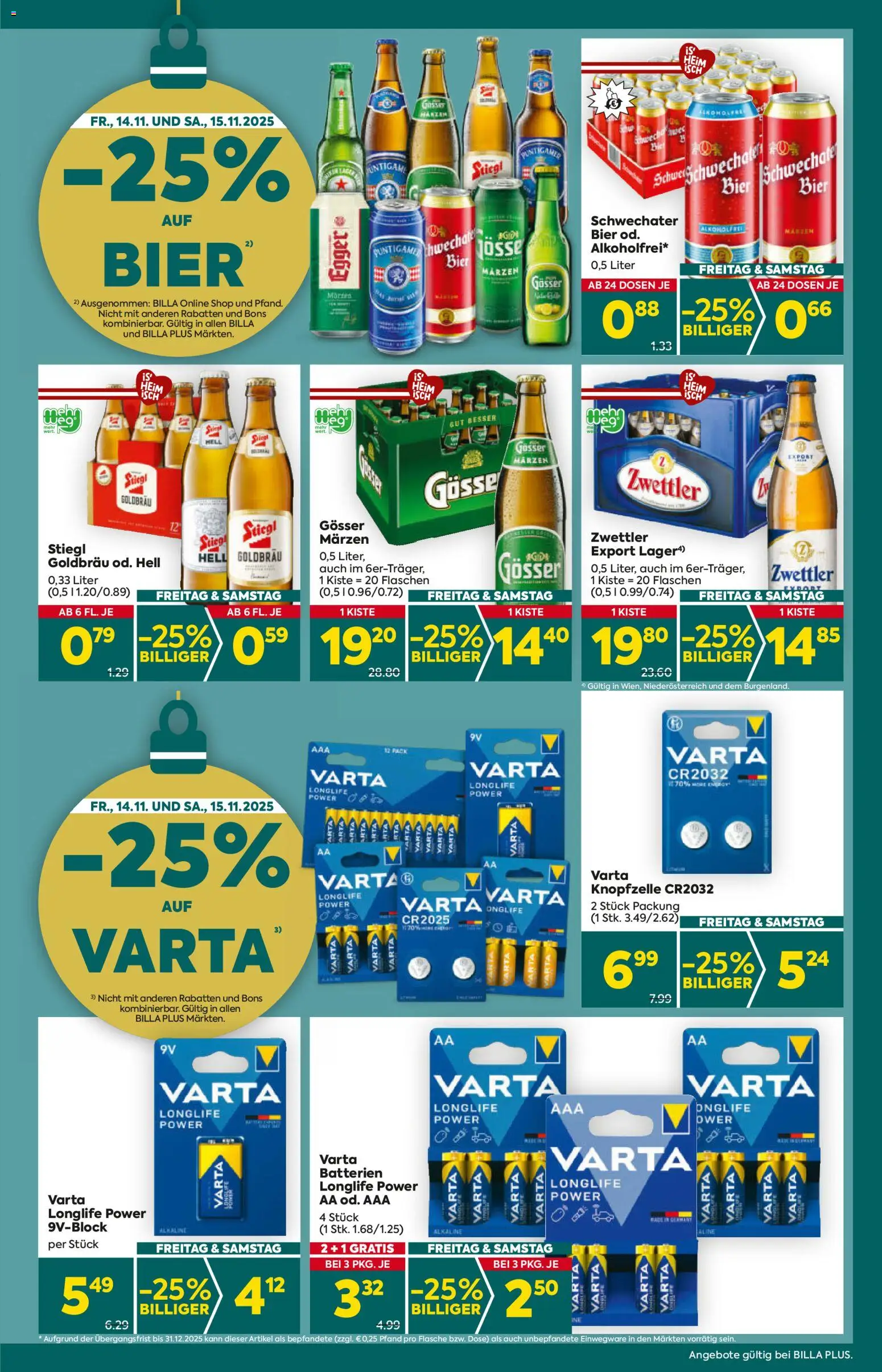Billa Plus Flugblatt - Burgenland gültig ab 13.11.2025 | Seite: 3 | Produkte: Bier