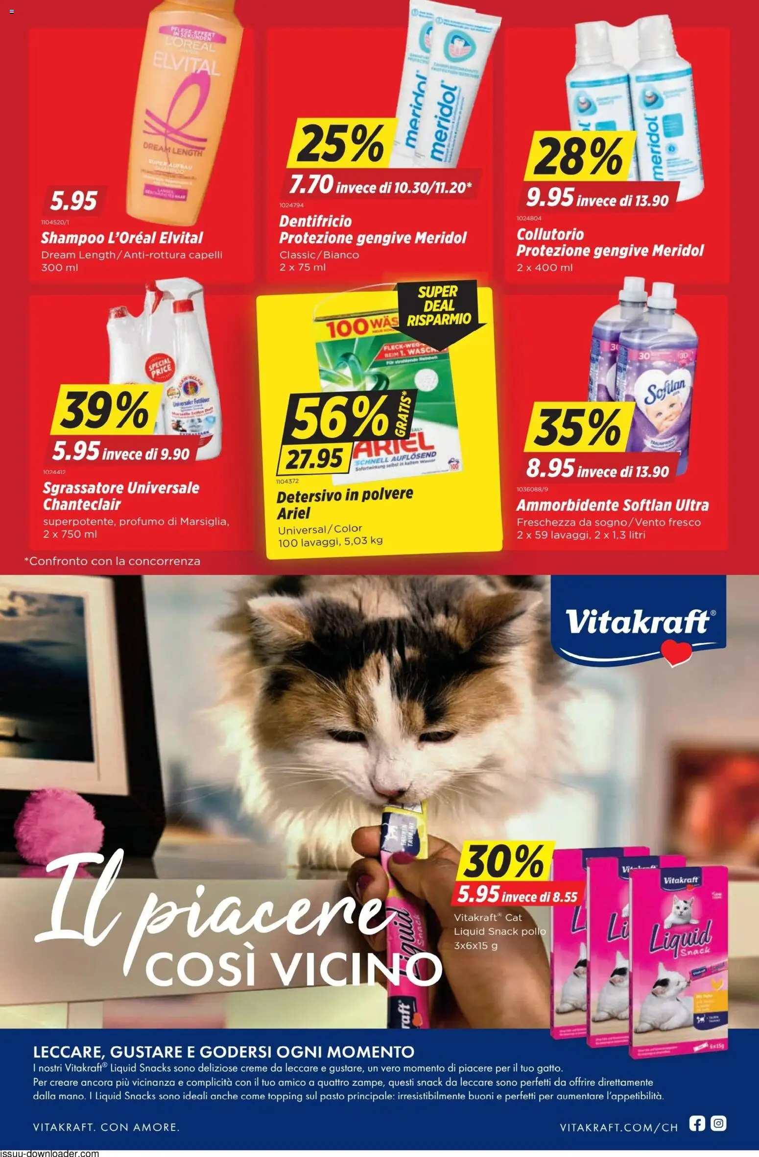 Denner aktionen IT – gültig ab 09.04.2026 | Seite: 19 | Produkte: Shampoo, Wasser, Creme