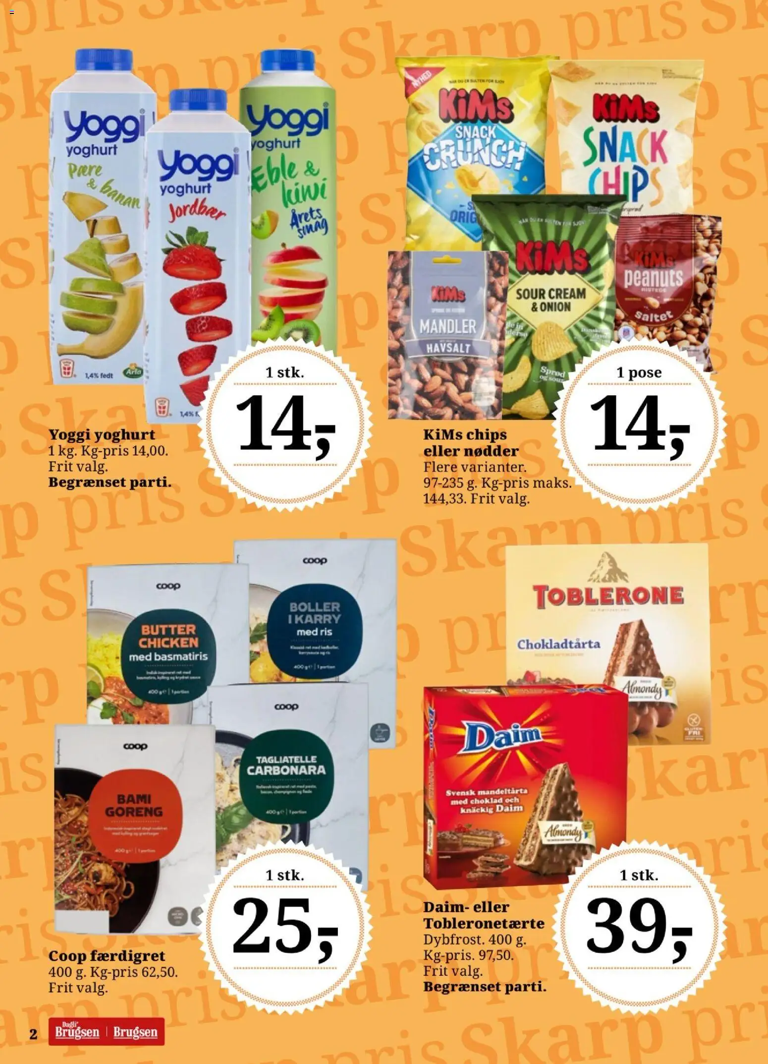 Dagli'Brugsen tilbudsavis – gyldig fra 13.02.2026 | Side: 2 | Produkter: Ris, Jordbær, Kiwi, Nødder