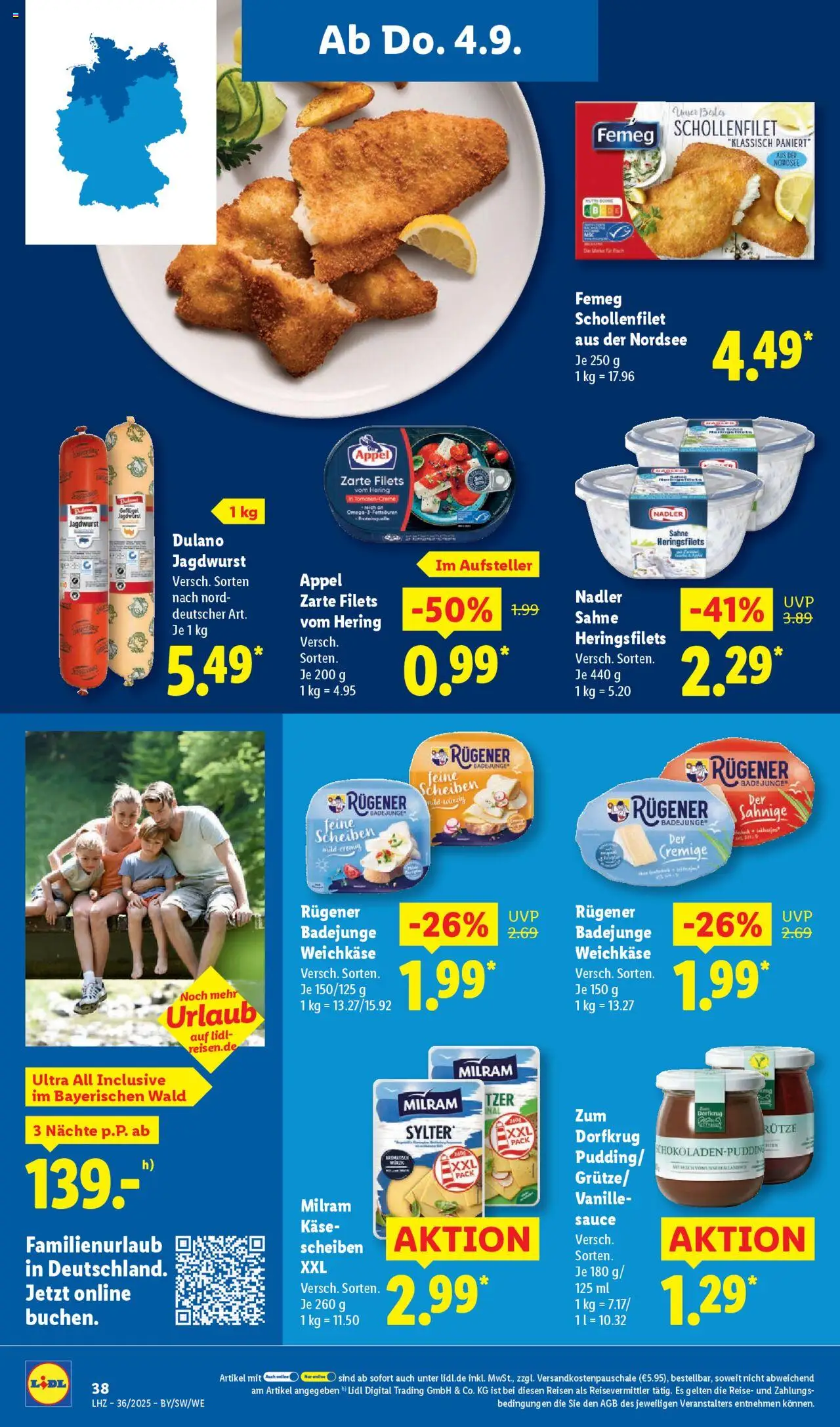 Lidl Prospekt Heppenheim 	 - gültig ab dem 01.09.2025 | Seite: 54 | Produkte: Käse, Fisch, Milram, Sahne